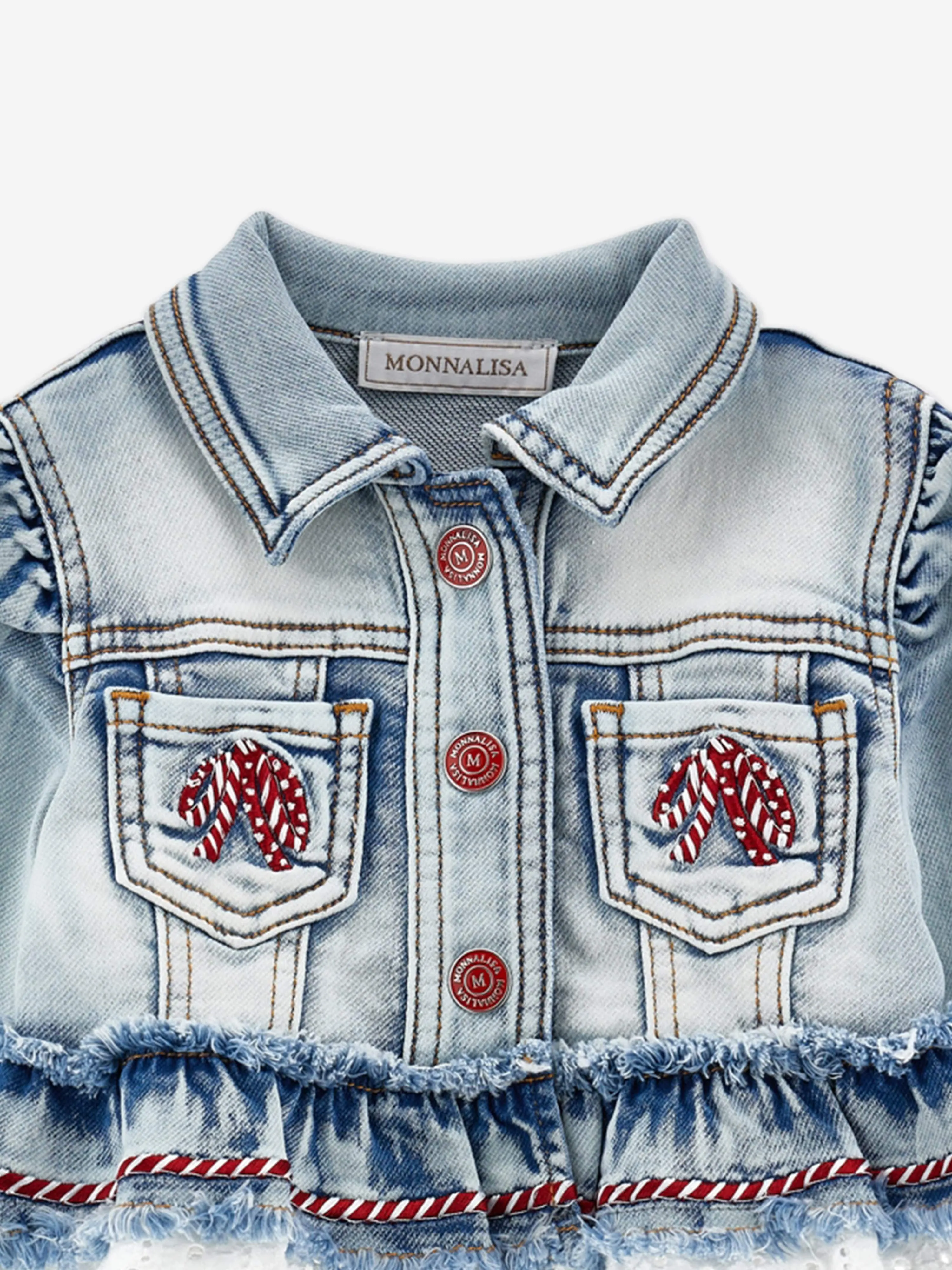 Veste en jean pour filles en bleu