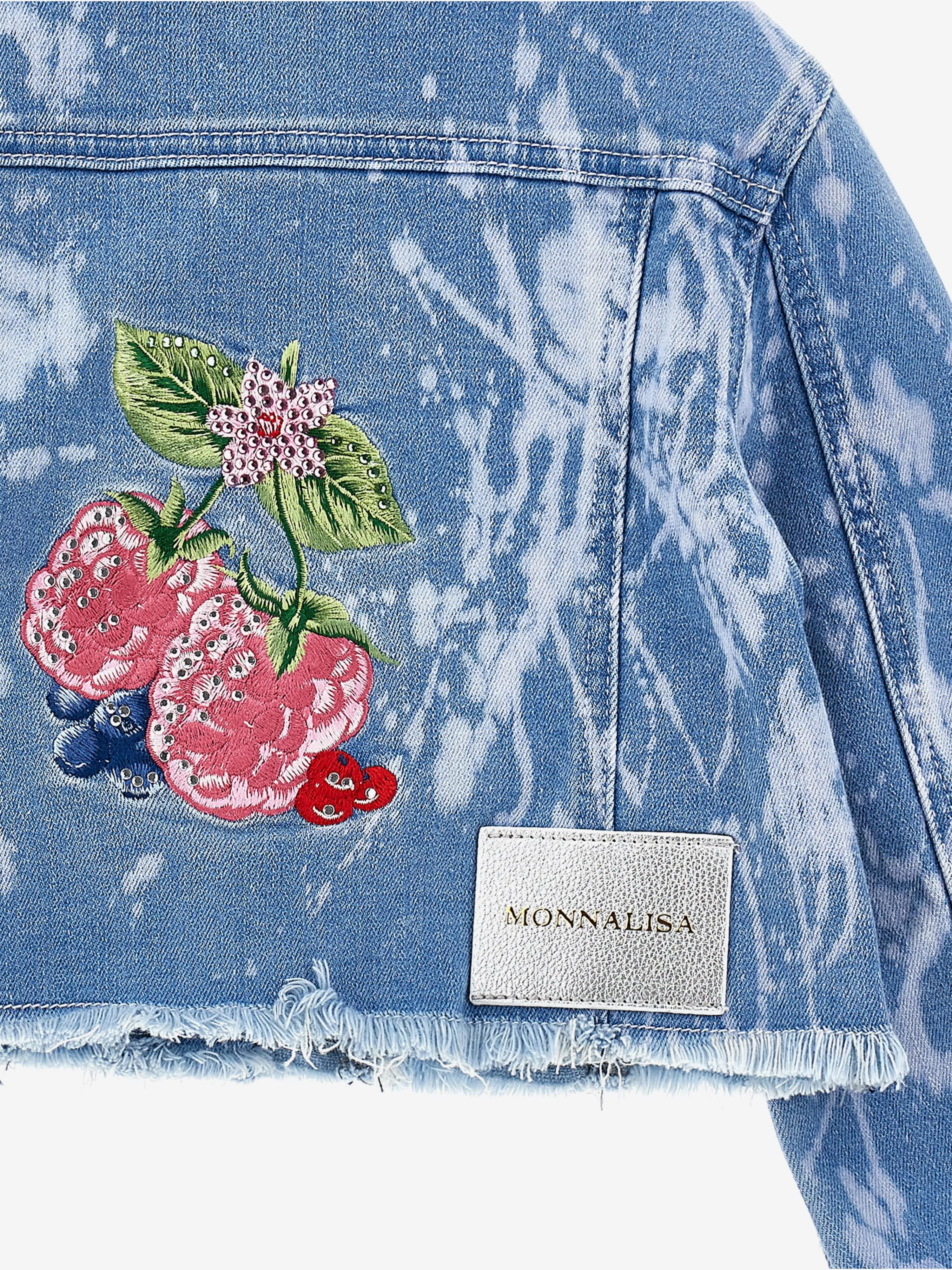 Veste en jean pour filles en bleu