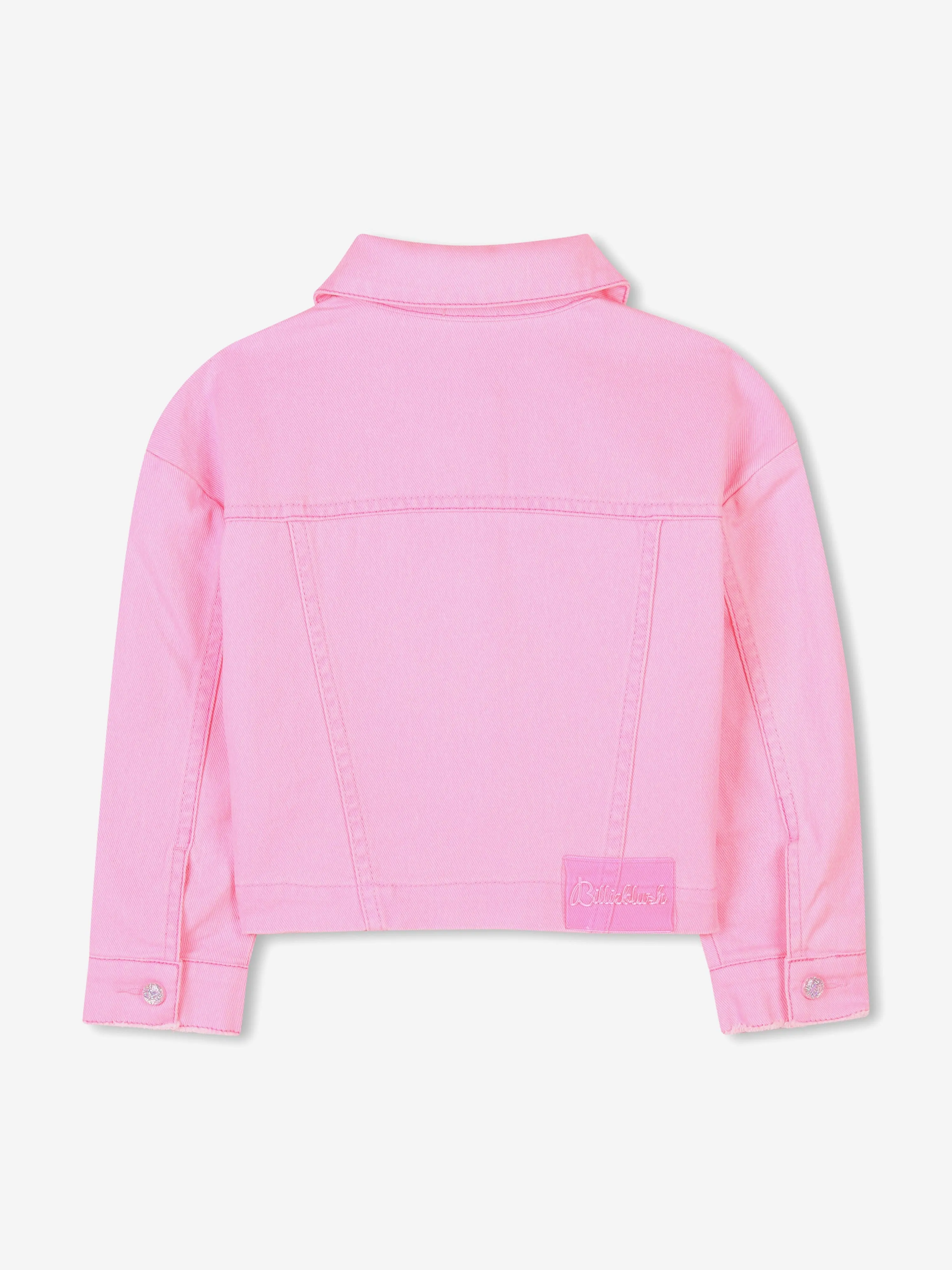 Veste en jean à paillettes pour filles en rose