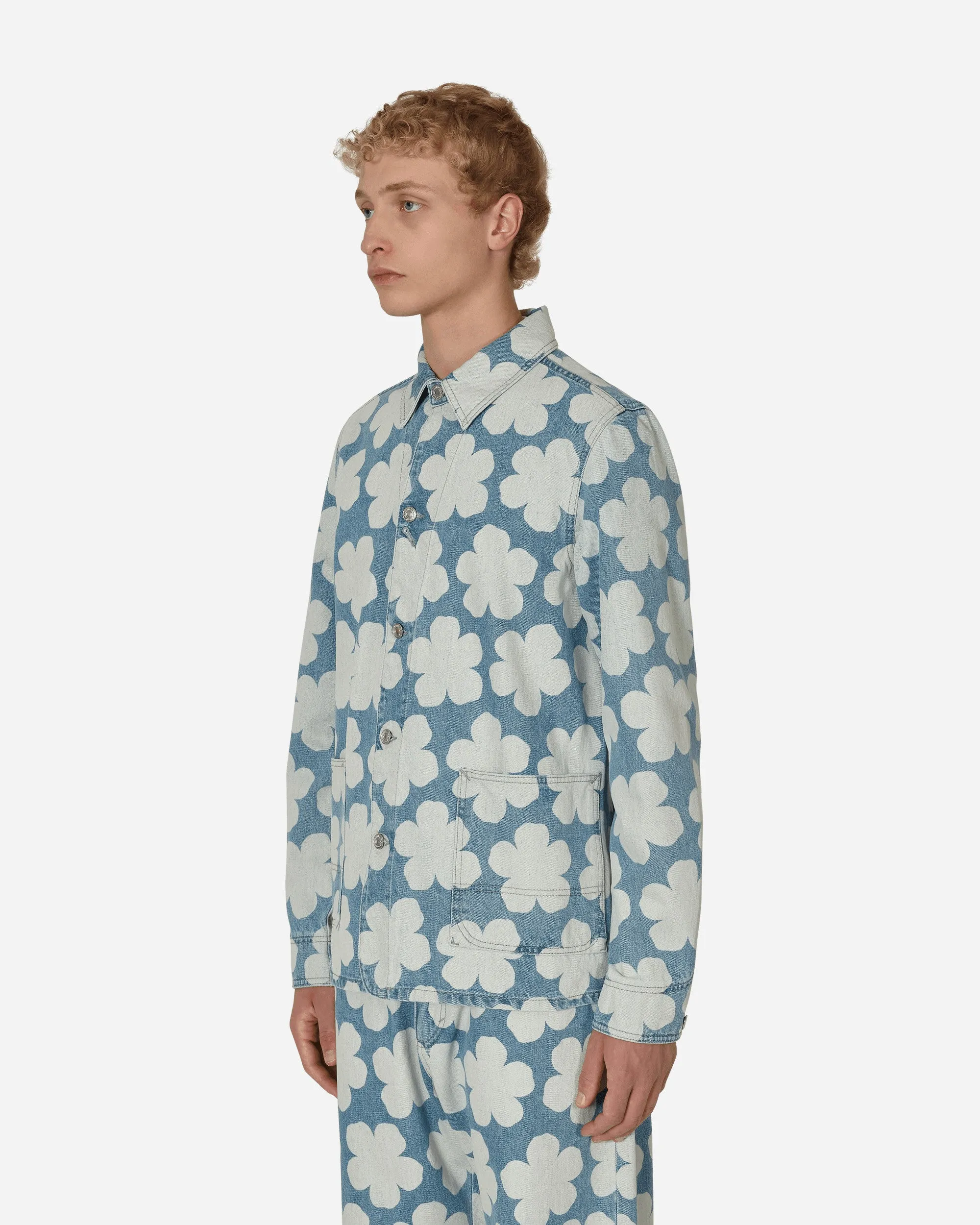 Veste de travail en jean Hana Dots Bleu