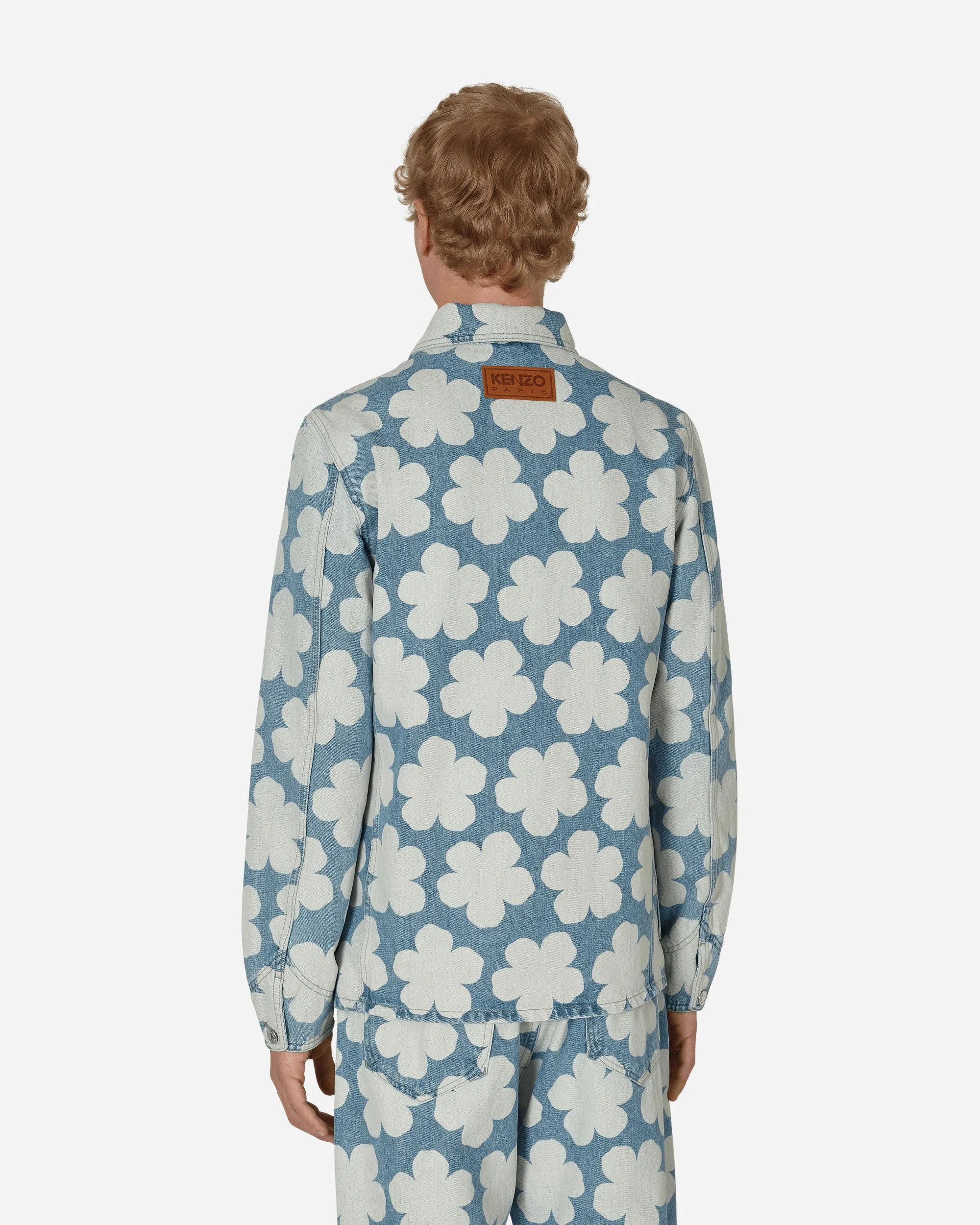 Veste de travail en jean Hana Dots Bleu