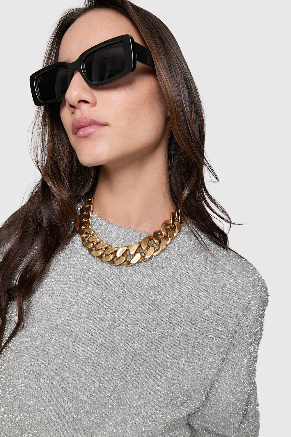 Pull Henley en Lurex