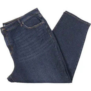 INC Jeans Femme Plus Taille Haute Coupe Droit Denim Élastique