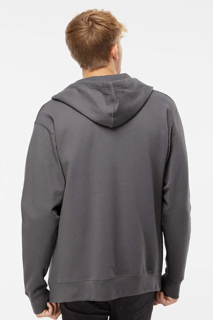 Veste à capuche indépendante pour hommes avec fermeture éclair et poches - Gris anthracite