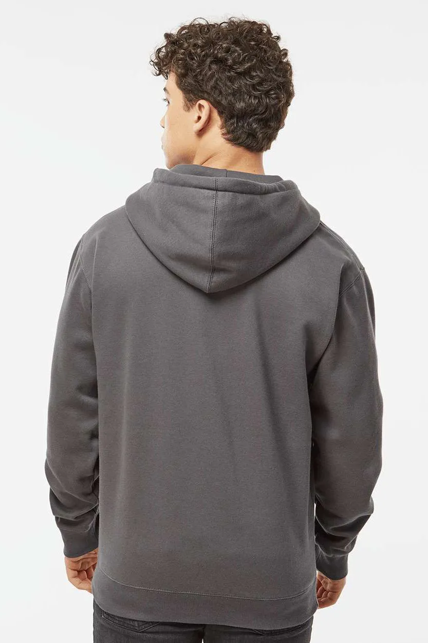 Veste à capuche indépendante pour hommes avec fermeture éclair et poches - Gris anthracite