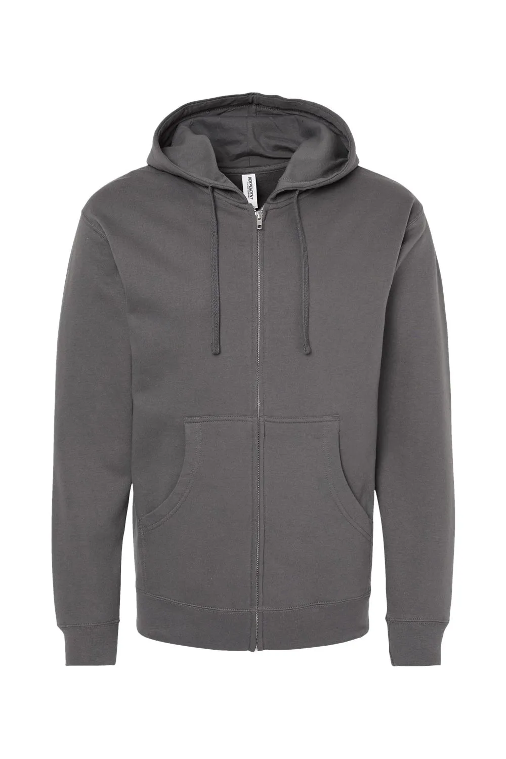 Veste à capuche indépendante pour hommes avec fermeture éclair et poches - Gris anthracite