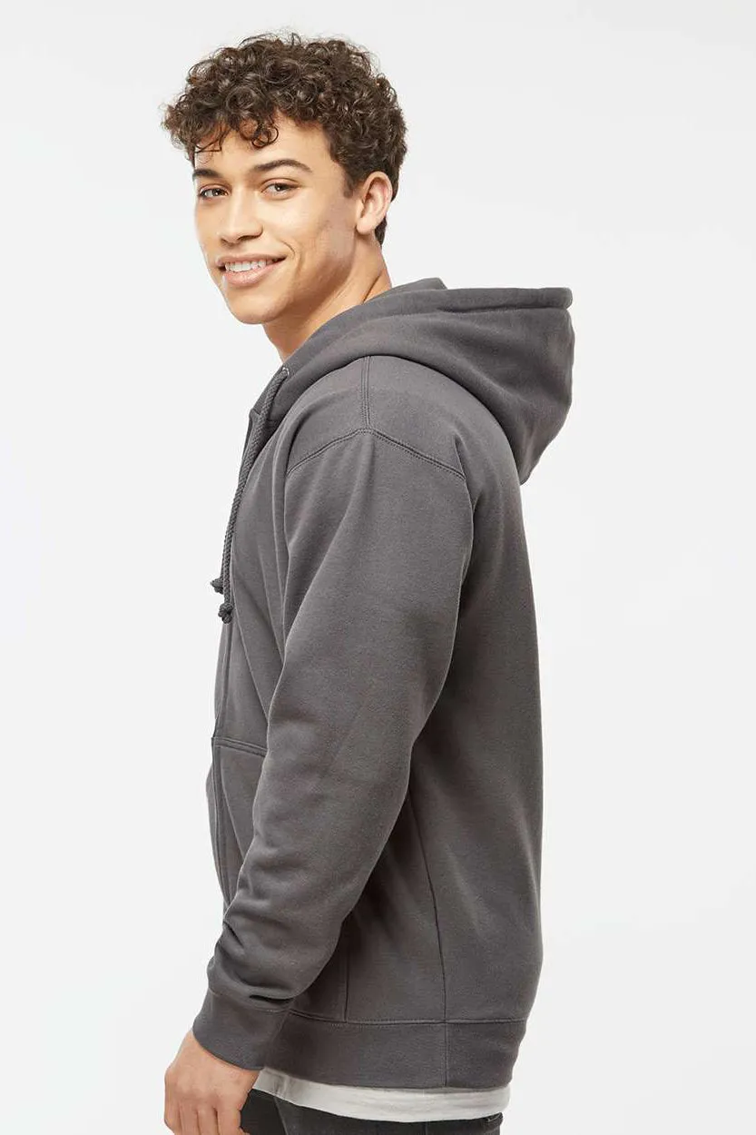 Veste à capuche indépendante pour hommes avec fermeture éclair et poches - Gris anthracite