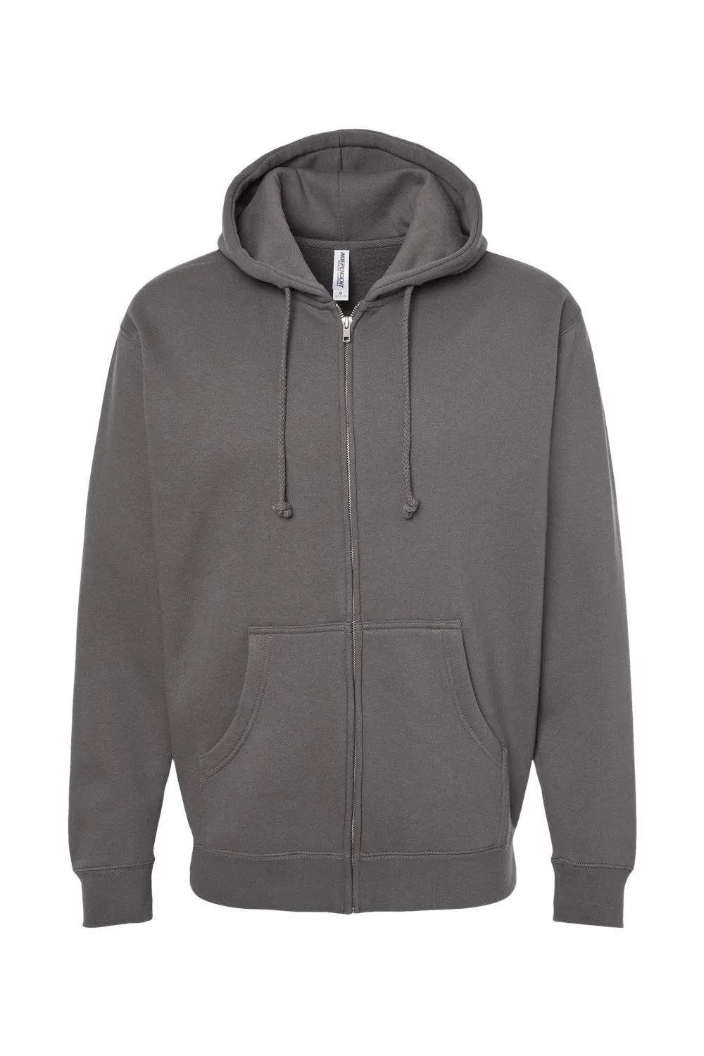 Veste à capuche indépendante pour hommes avec fermeture éclair et poches - Gris anthracite