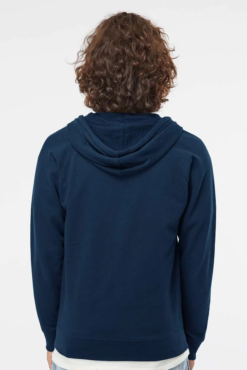 Veste à capuche indépendante pour hommes avec fermeture éclair complète et poches en boucle Terry - Bleu indigo