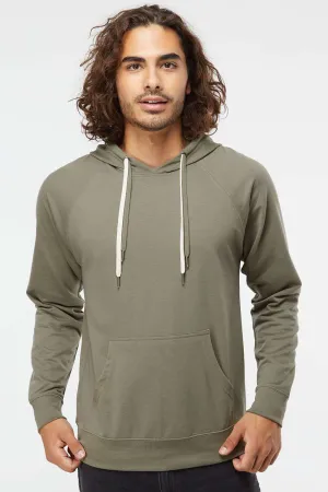 Veste à capuche indépendante pour hommes avec poche kangourou - Vert olive