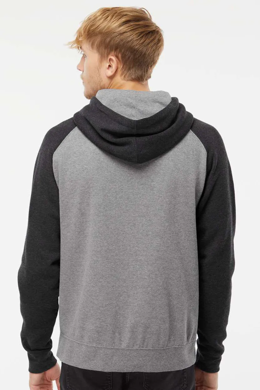 Veste à capuche indépendante pour hommes avec poches kangourou - Gris acier métallisé/Gris charbon