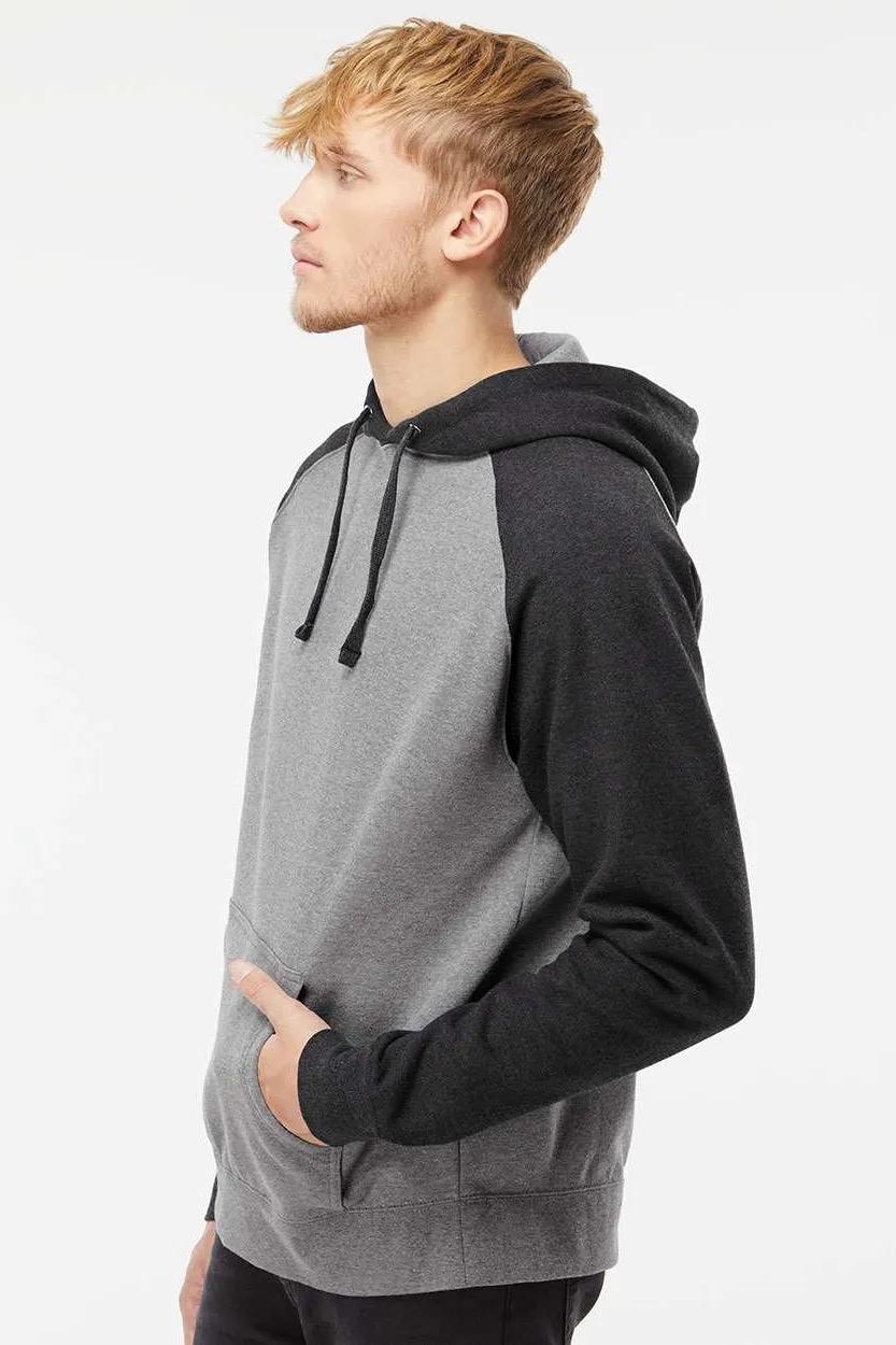Veste à capuche indépendante pour hommes avec poches kangourou - Gris acier métallisé/Gris charbon