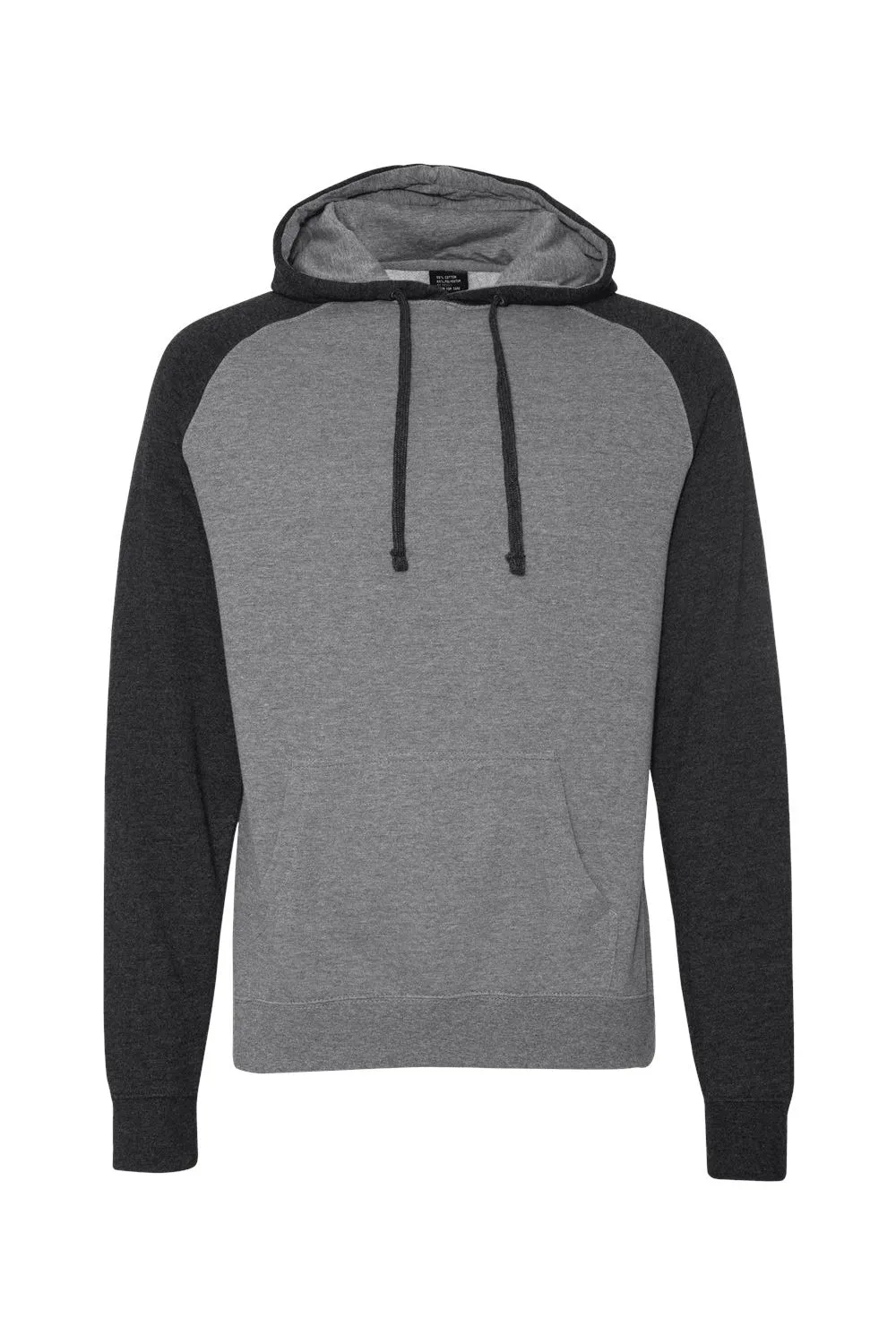 Veste à capuche indépendante pour hommes avec poches kangourou - Gris acier métallisé/Gris charbon