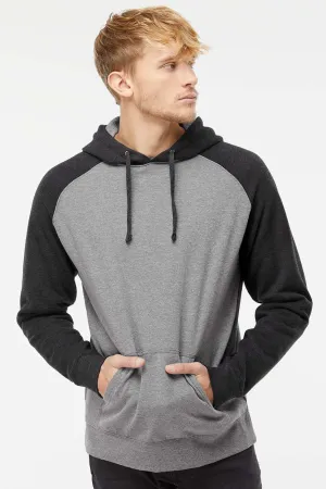 Veste à capuche indépendante pour hommes avec poches kangourou - Gris acier métallisé/Gris charbon