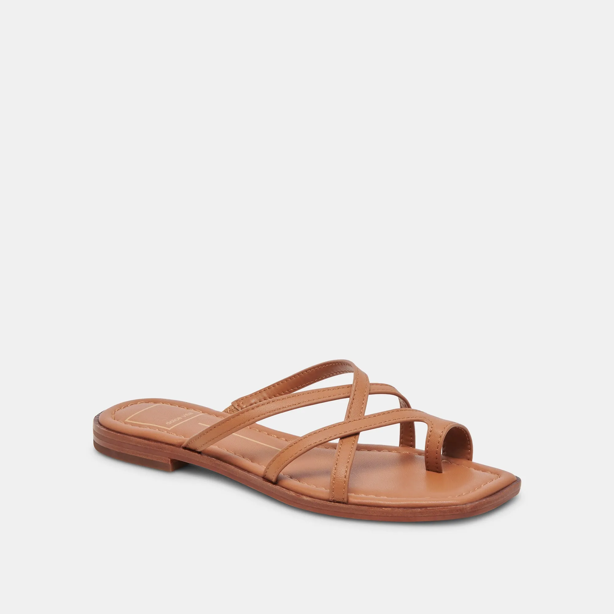 SANDALES INDIGO EN CUIR MARRON