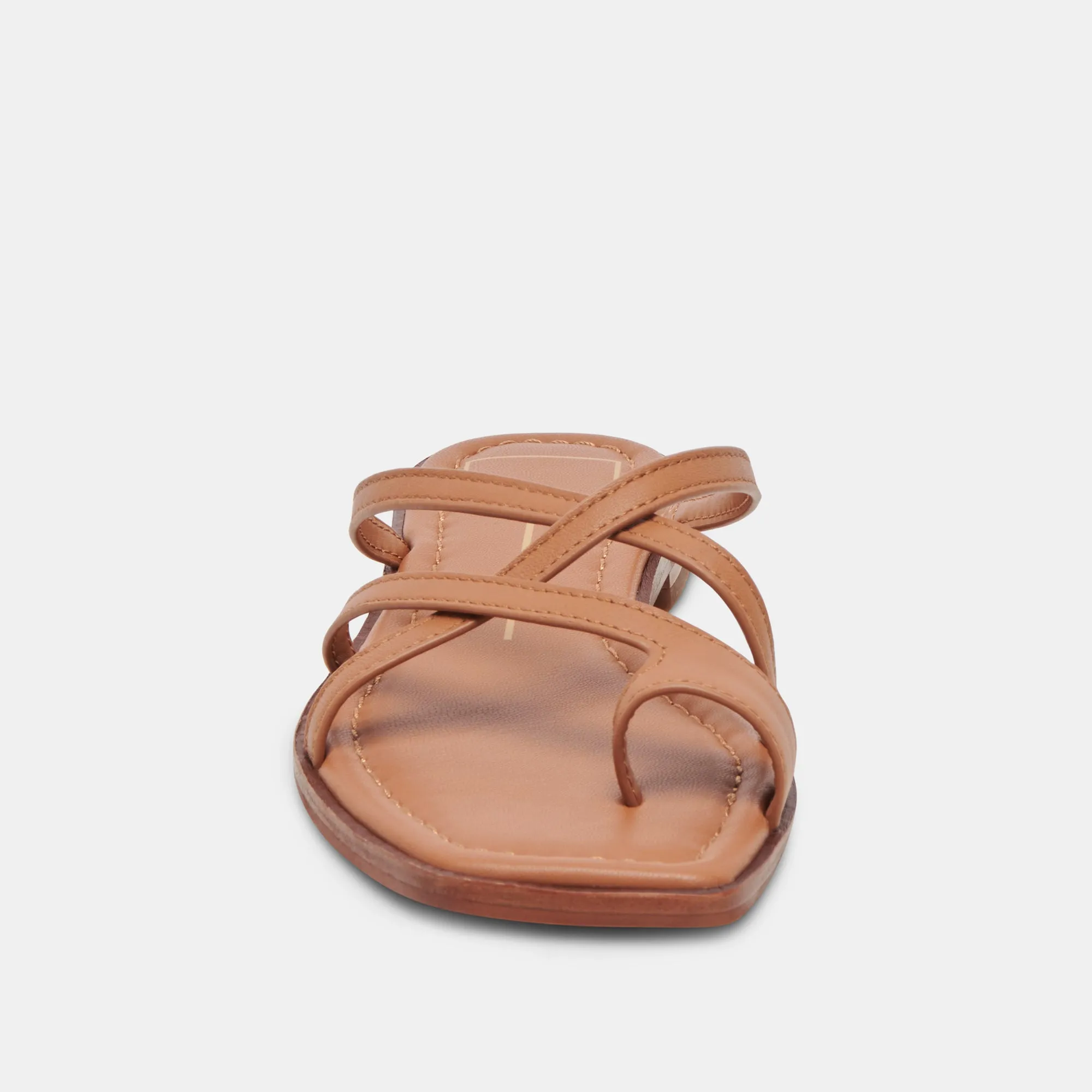 SANDALES INDIGO EN CUIR MARRON