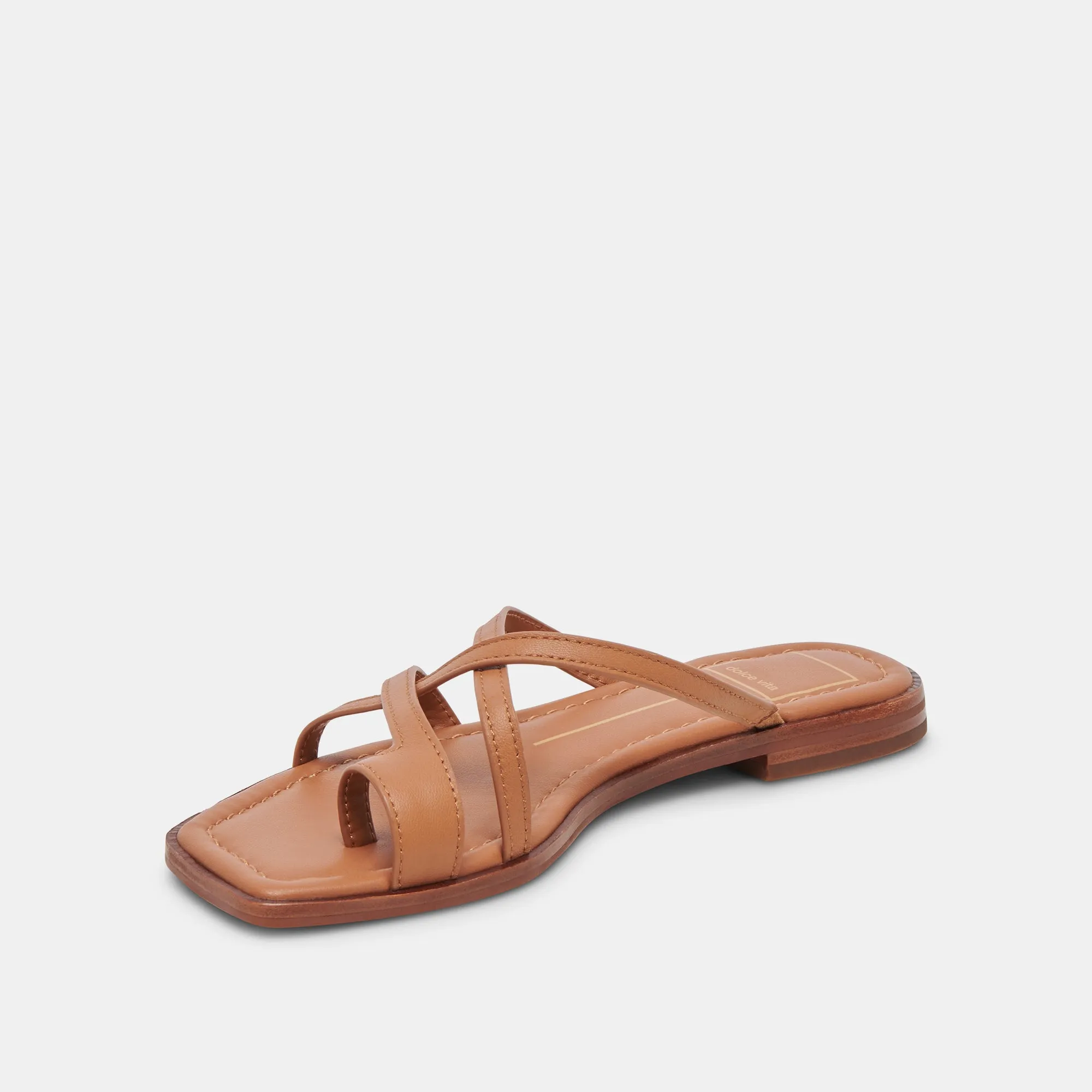 SANDALES INDIGO EN CUIR MARRON