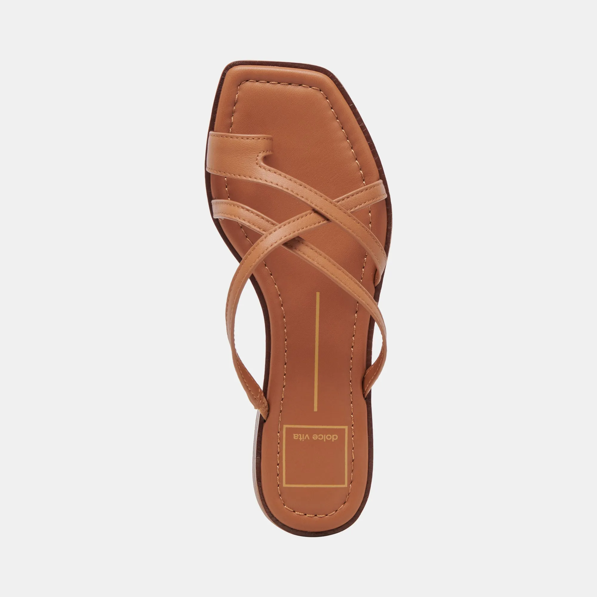 SANDALES INDIGO EN CUIR MARRON