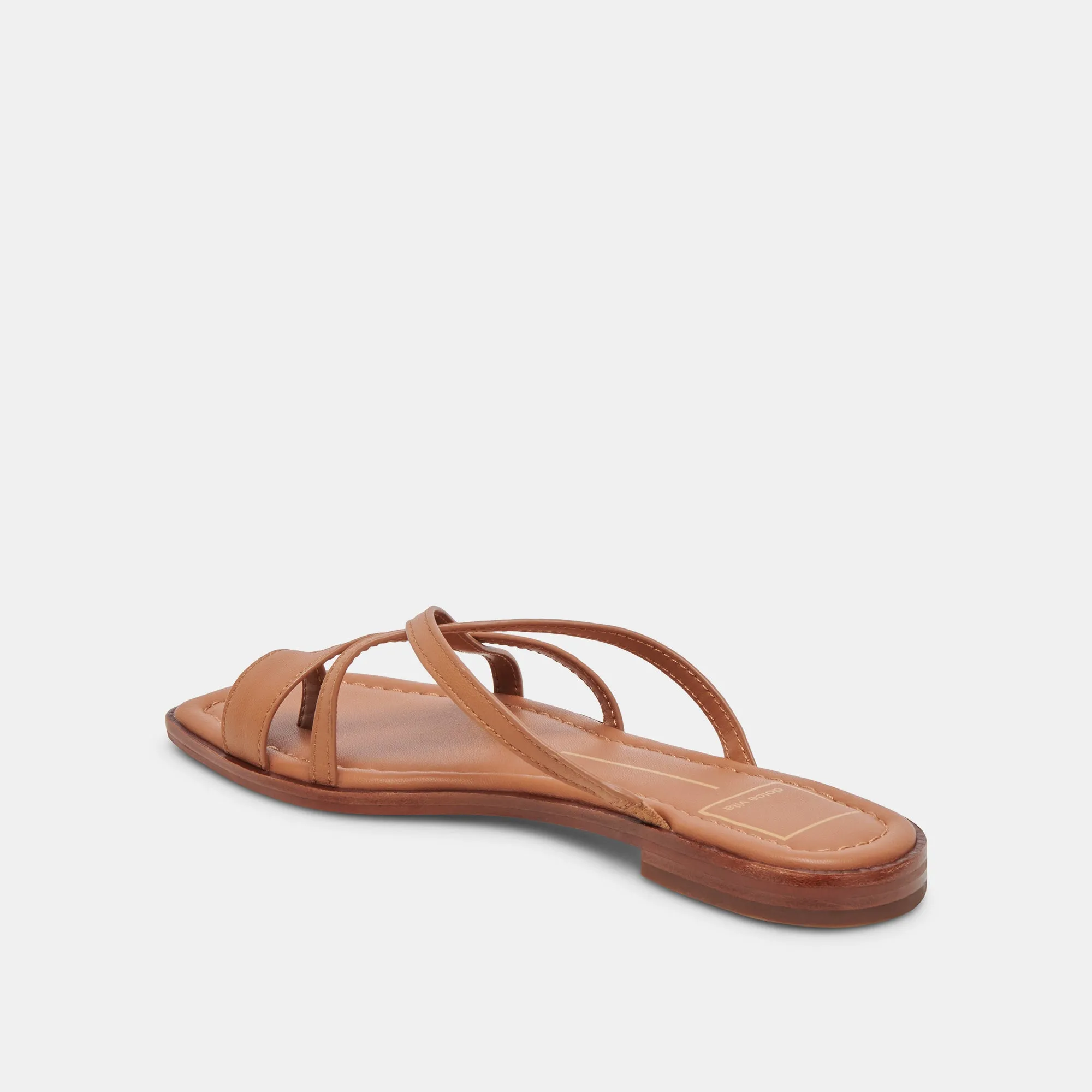 SANDALES INDIGO EN CUIR MARRON