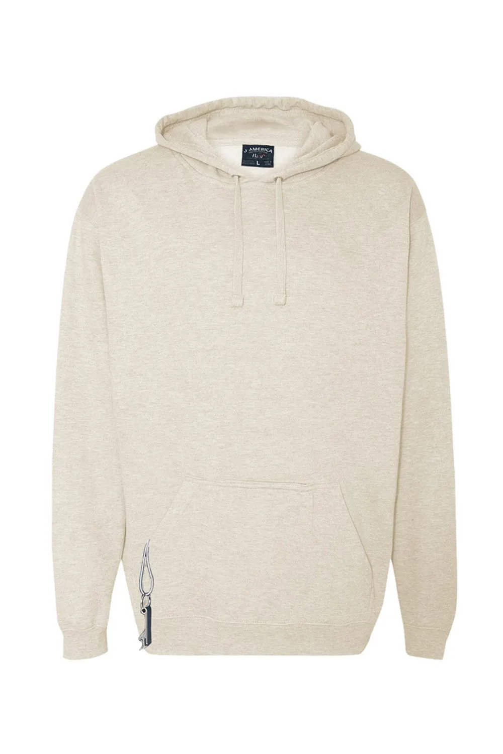 J America Sweat à capuche pour hommes avec poche kangourou - Gris chiné oatmeal