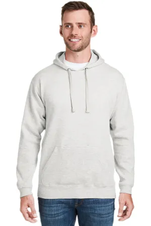 J America Sweat à capuche pour hommes avec poche kangourou - Gris chiné oatmeal