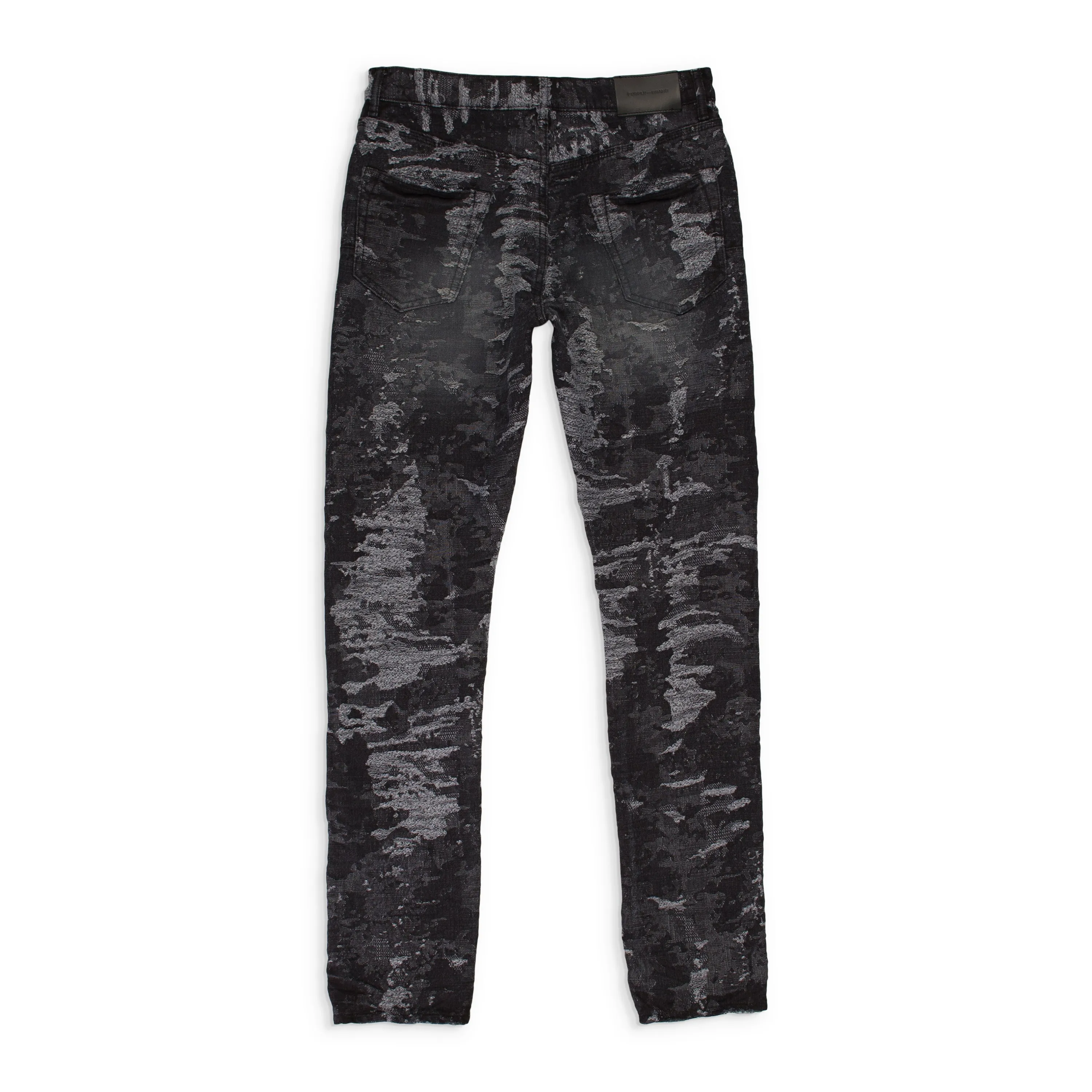 JEAN SKINNY NOIR JACQUARD DROIT ET FIN