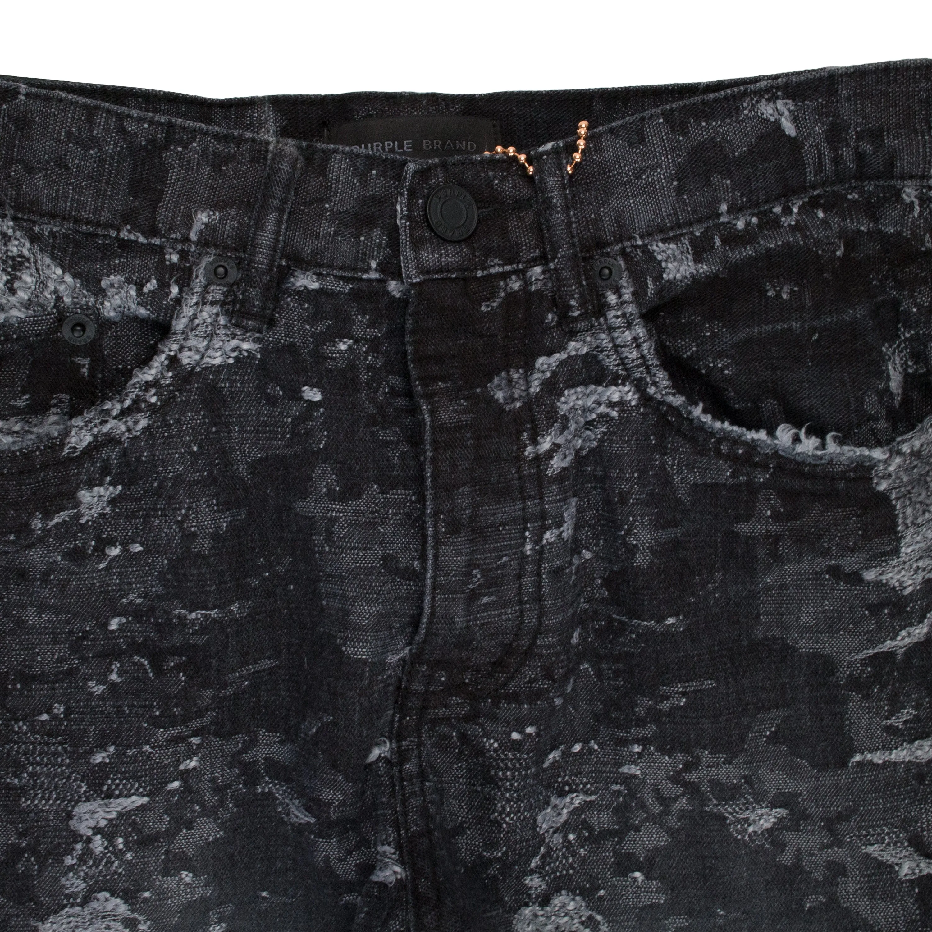 JEAN SKINNY NOIR JACQUARD DROIT ET FIN