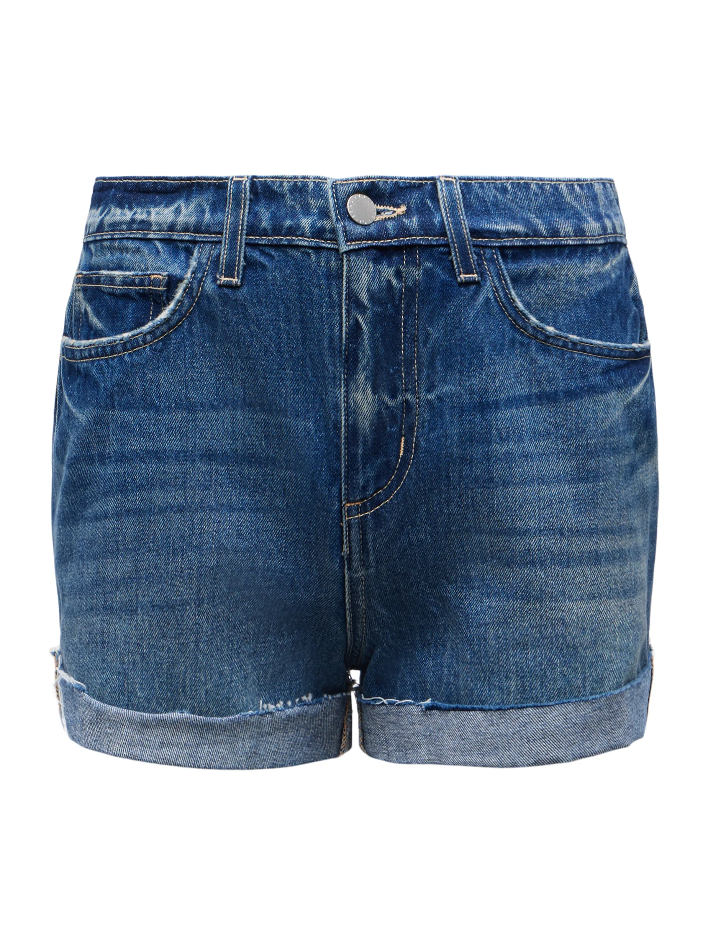 Short en jean à revers jazzy