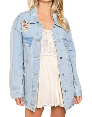 Veste en Jean Délavé 