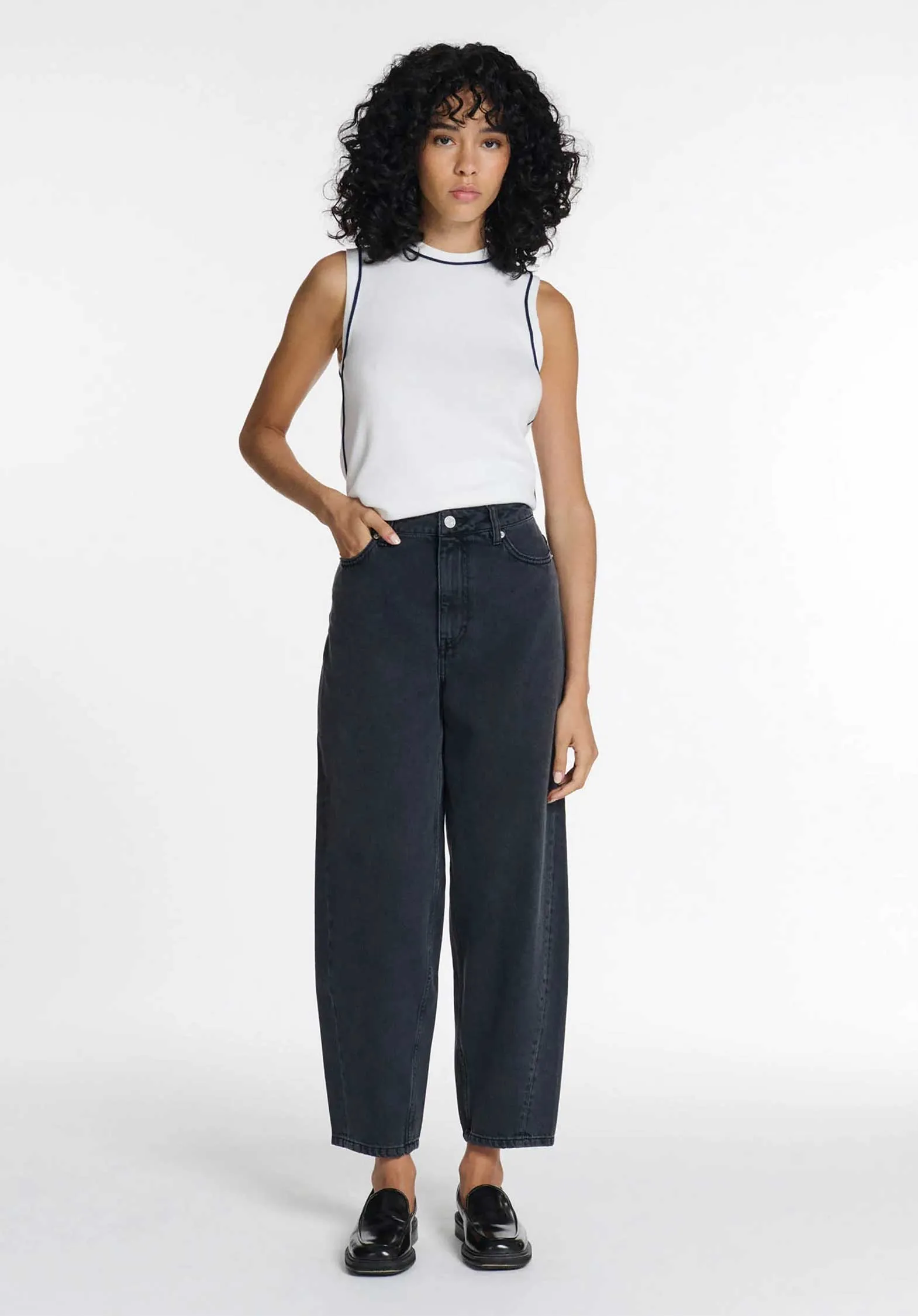 Jeans Jemma Denim Noir-Lavé Échantillon_Textile