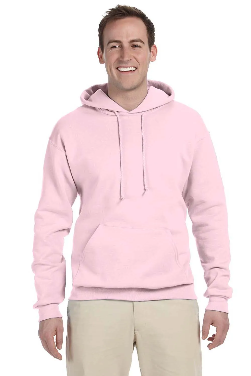 Jerzees pour Hommes Pull à Capuche en Polaire NuBlend Résistant aux Boules de Peluche avec Poche Kangourou - Rose Classique