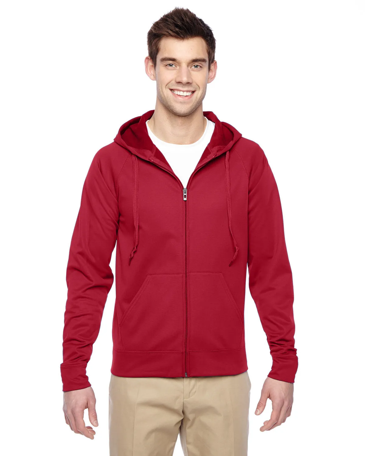 Jerzees PF93MR Adulte 6 oz. Sweat à capuche DRI-POWER SPORT à fermeture éclair complète