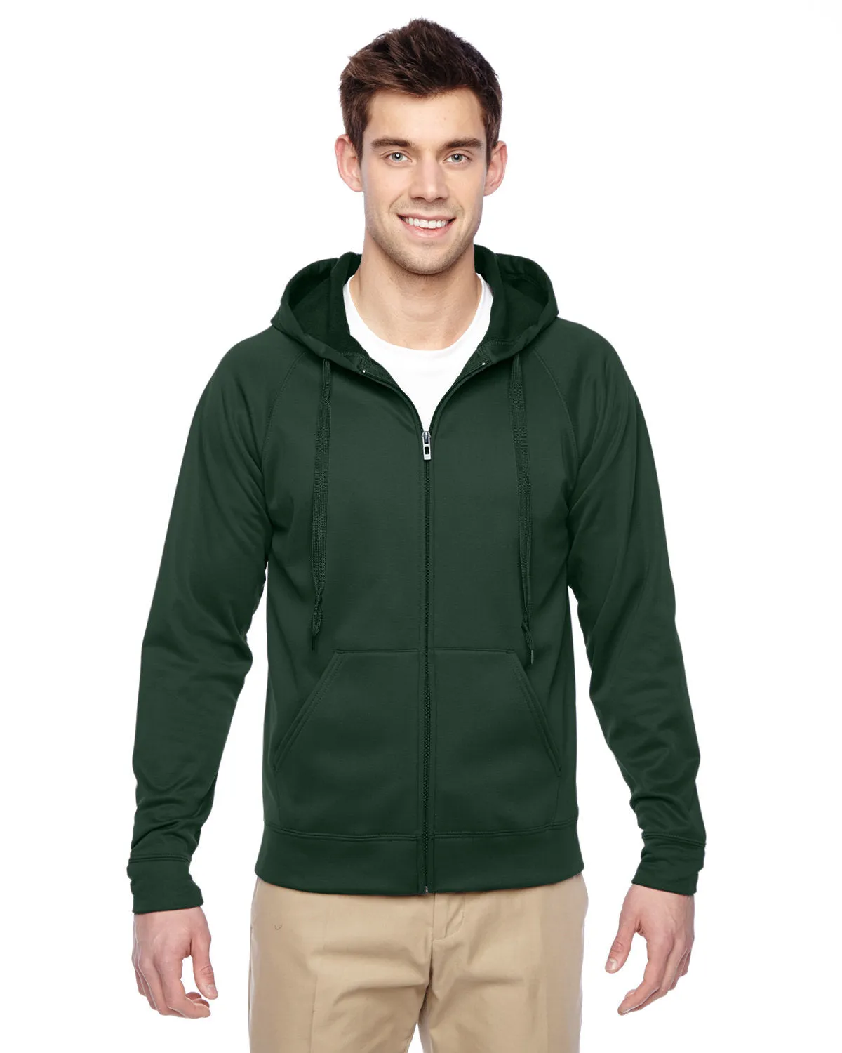Jerzees PF93MR Adulte 6 oz. Sweat à capuche DRI-POWER SPORT à fermeture éclair complète