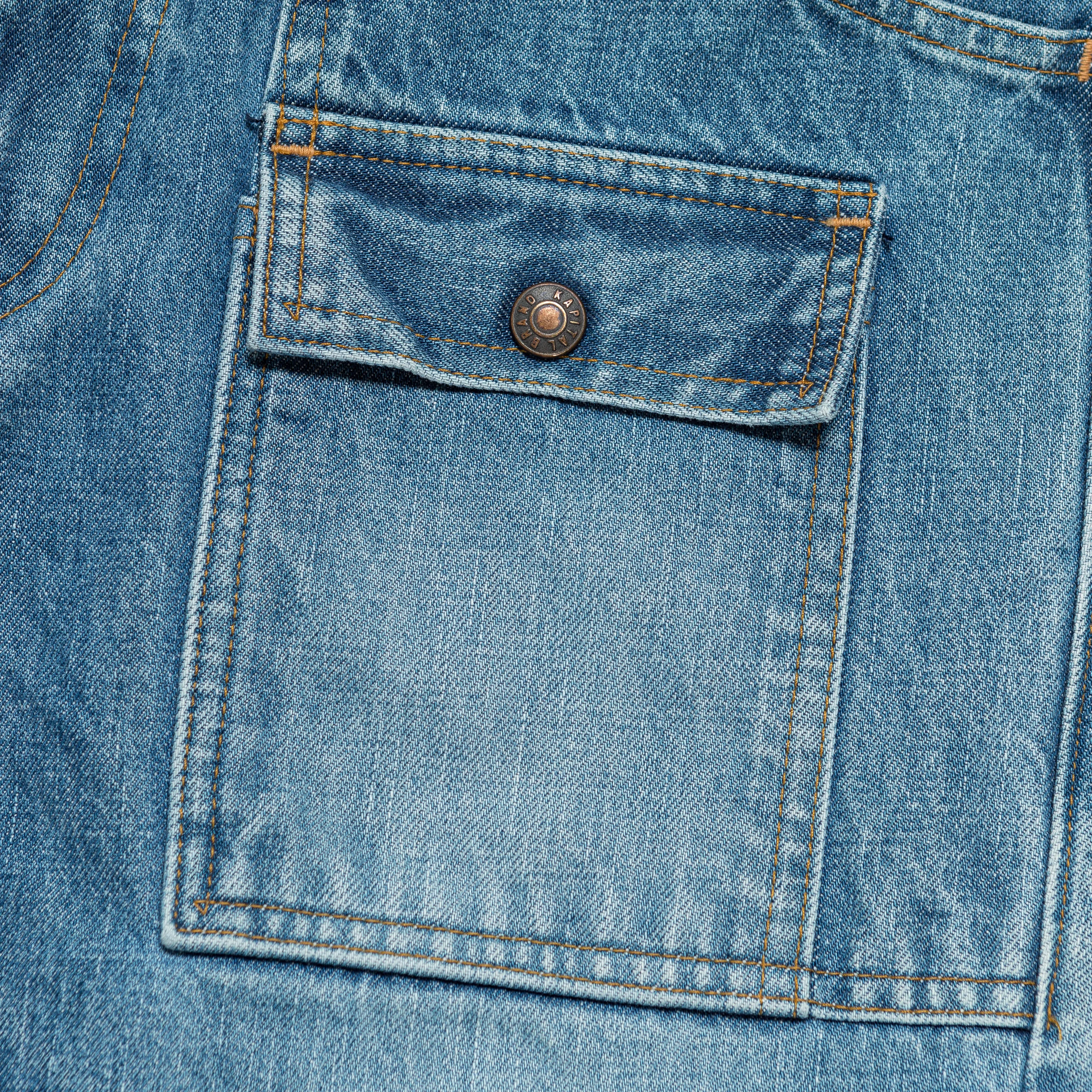Kapital Clothing Pantalon Flare BUSH en Denim 14oz (Broderie CACTUS) - Pro