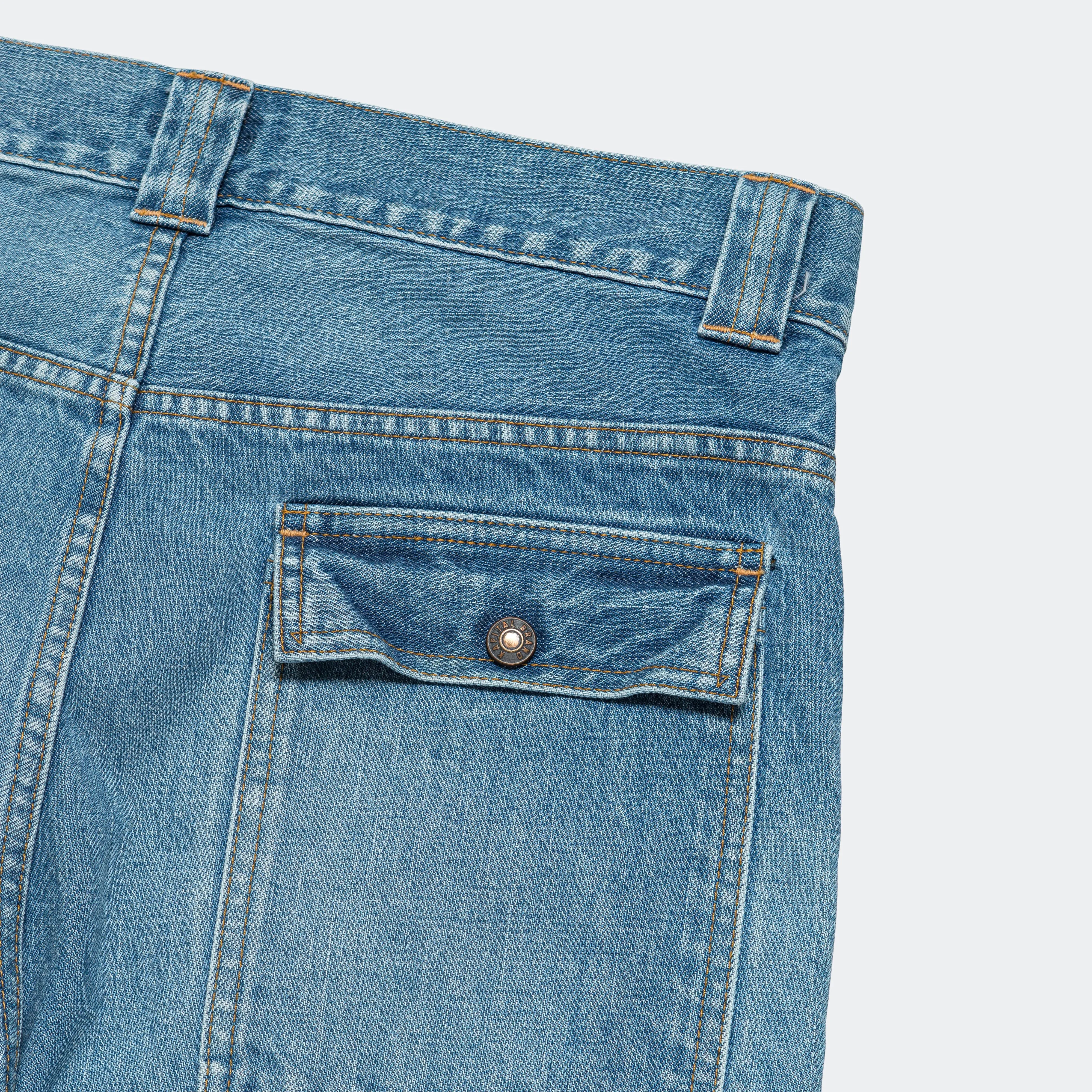 Kapital Clothing Pantalon Flare BUSH en Denim 14oz (Broderie CACTUS) - Pro