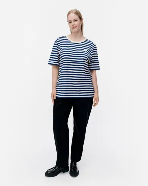 Haut à manches courtes unisexe Kioski Tasaraita Unikko 71cm Vêtements_Marimekko