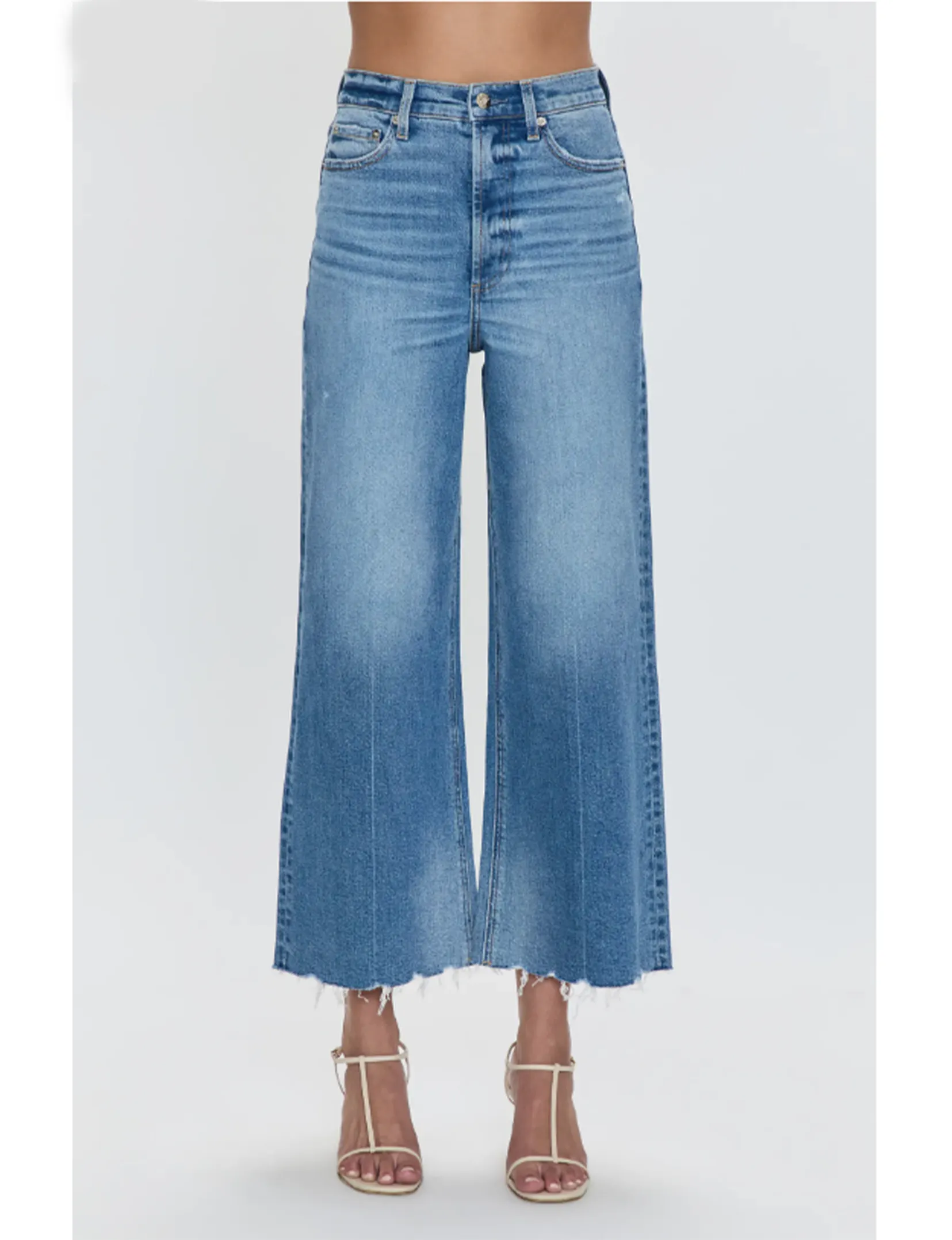 Lana Crop Pantalon Large en Jean, Vêtements Vintage Rhythm_pistola