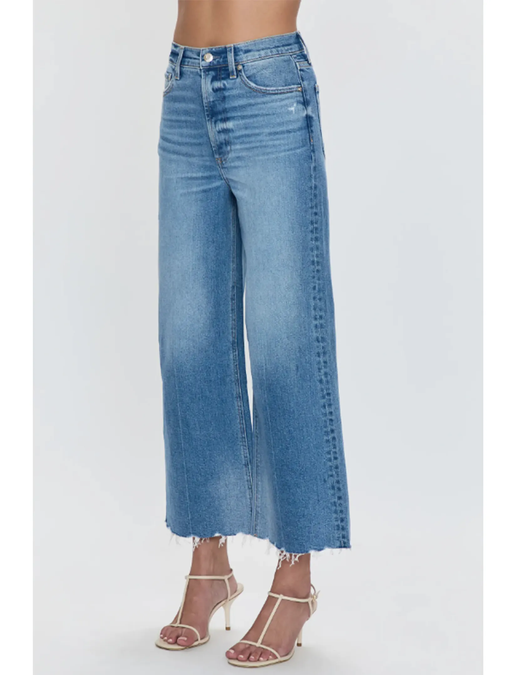 Lana Crop Pantalon Large en Jean, Vêtements Vintage Rhythm_pistola