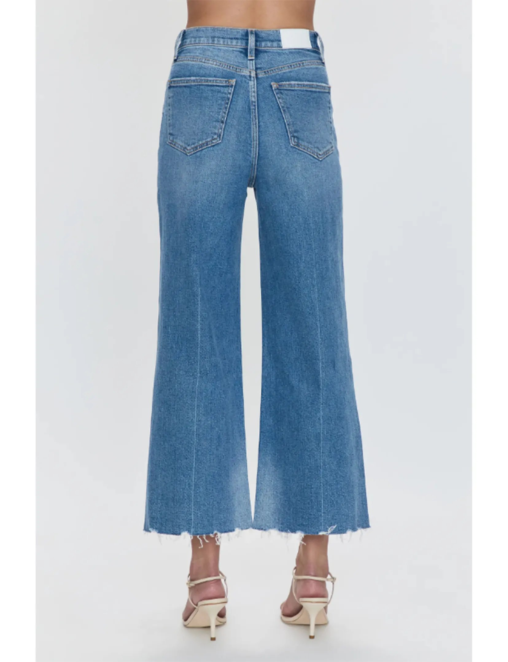 Lana Crop Pantalon Large en Jean, Vêtements Vintage Rhythm_pistola