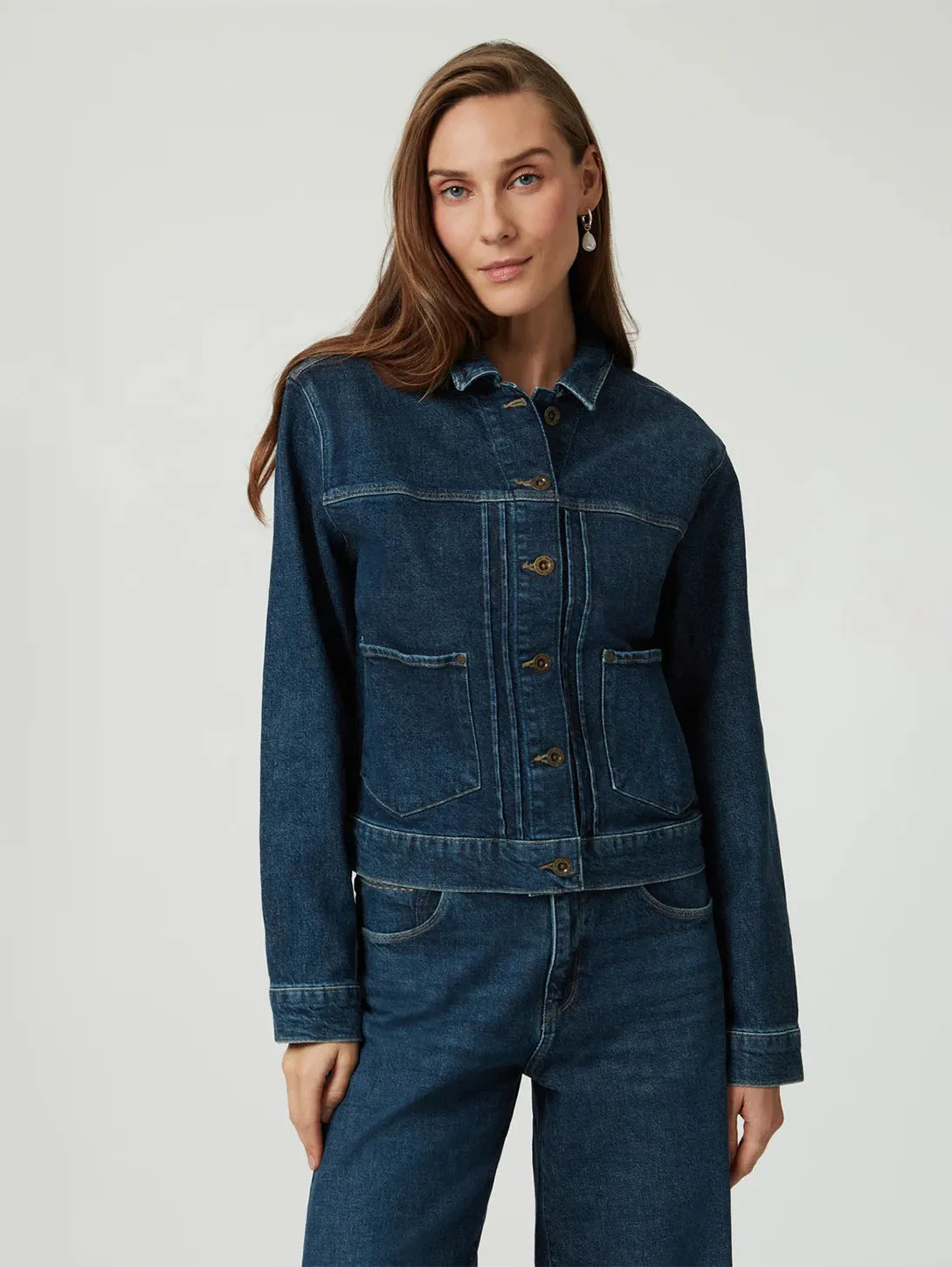Veste en denim Laurel - Denim bleu foncé Mavi Clothing