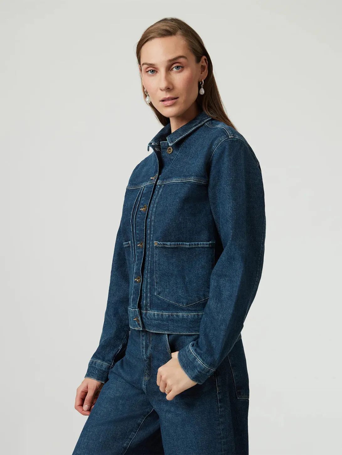 Veste en denim Laurel - Denim bleu foncé Mavi Clothing