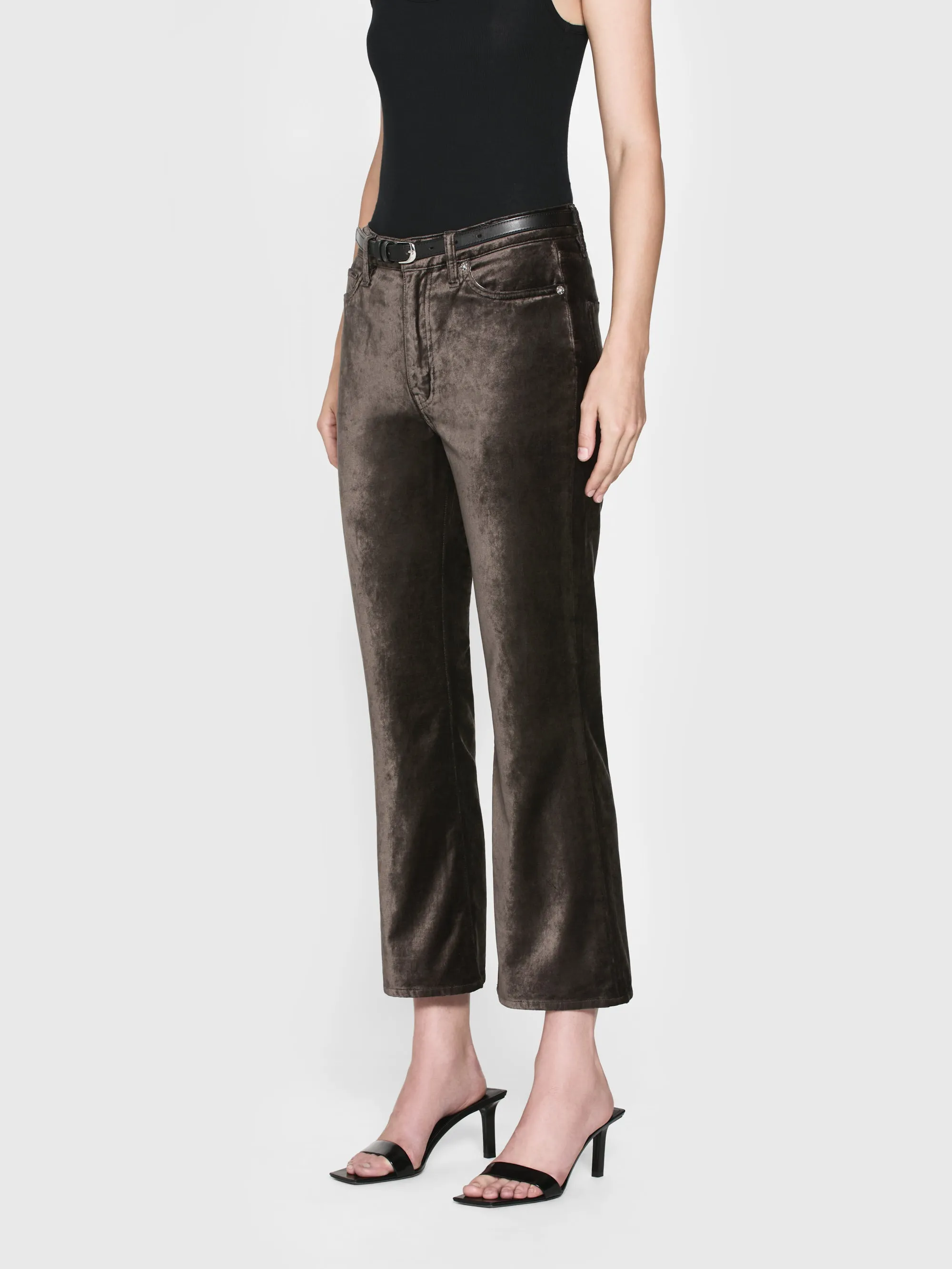 Le Crop Mini Boot Velvet -- Velours Comète