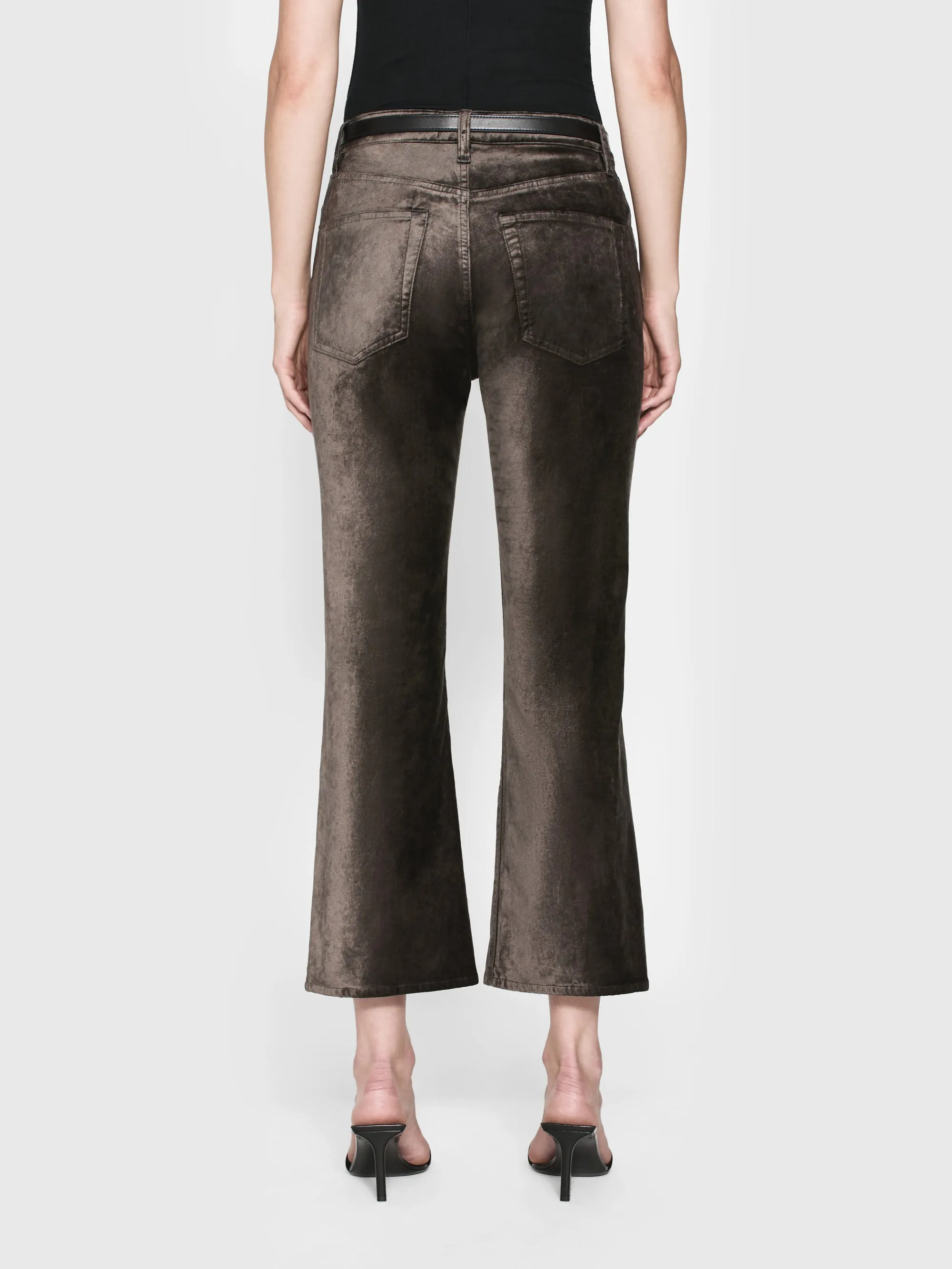Le Crop Mini Boot Velvet -- Velours Comète