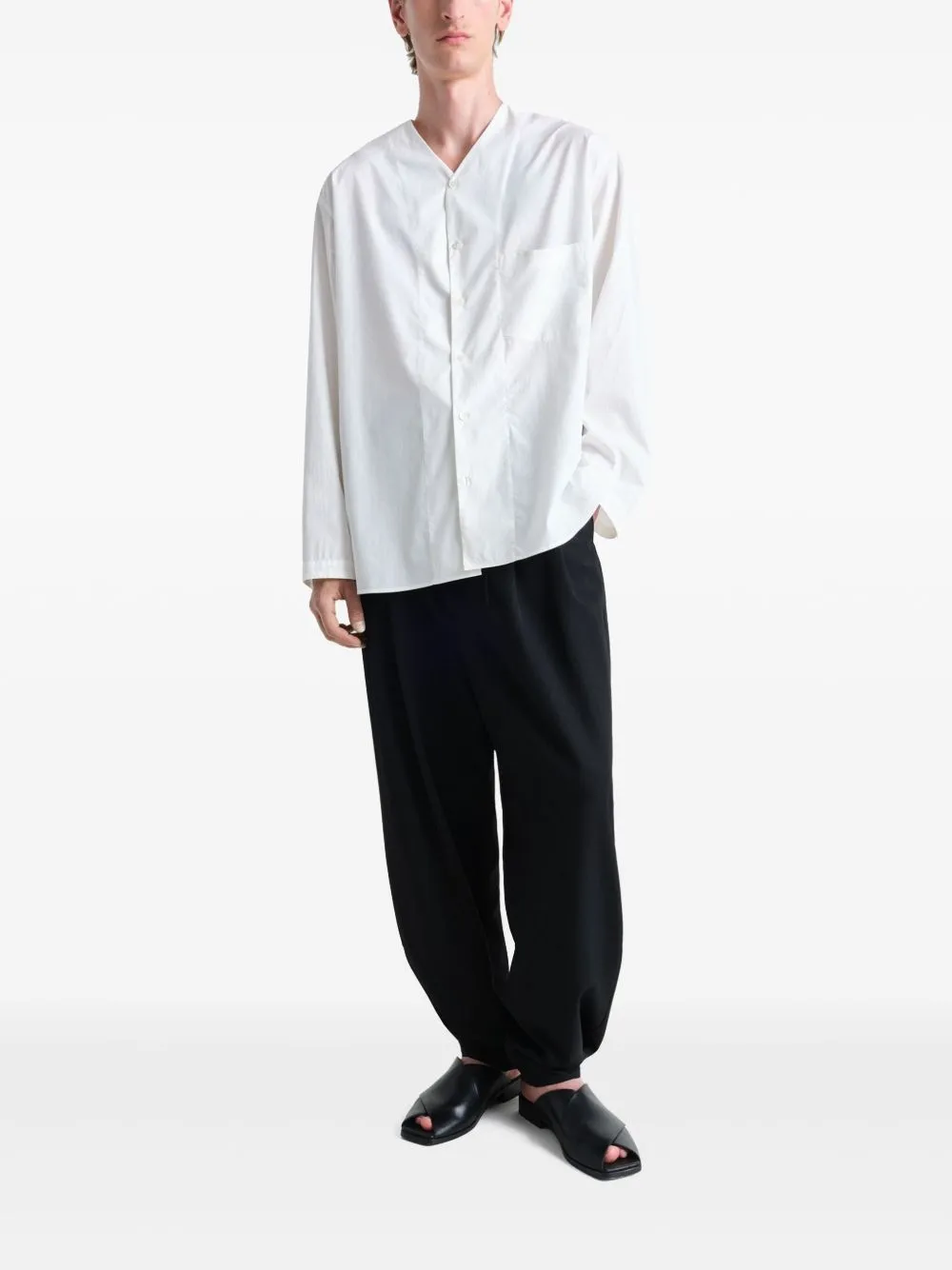 LEMAIRE - Pantalon à plis avec cordon de serrage pour homme