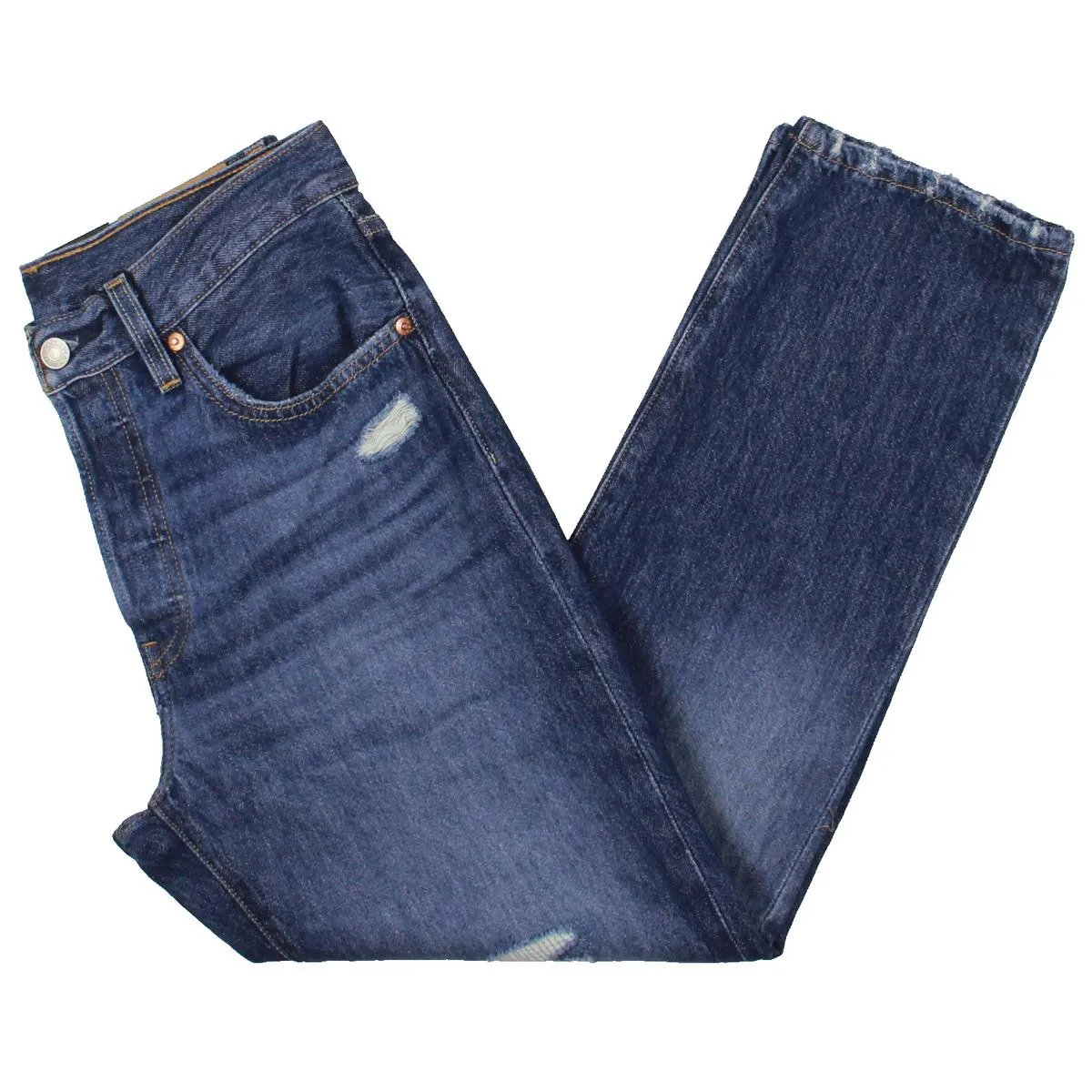 Levi's Femmes 501 Denim Medium Wash Jeans Coupés
