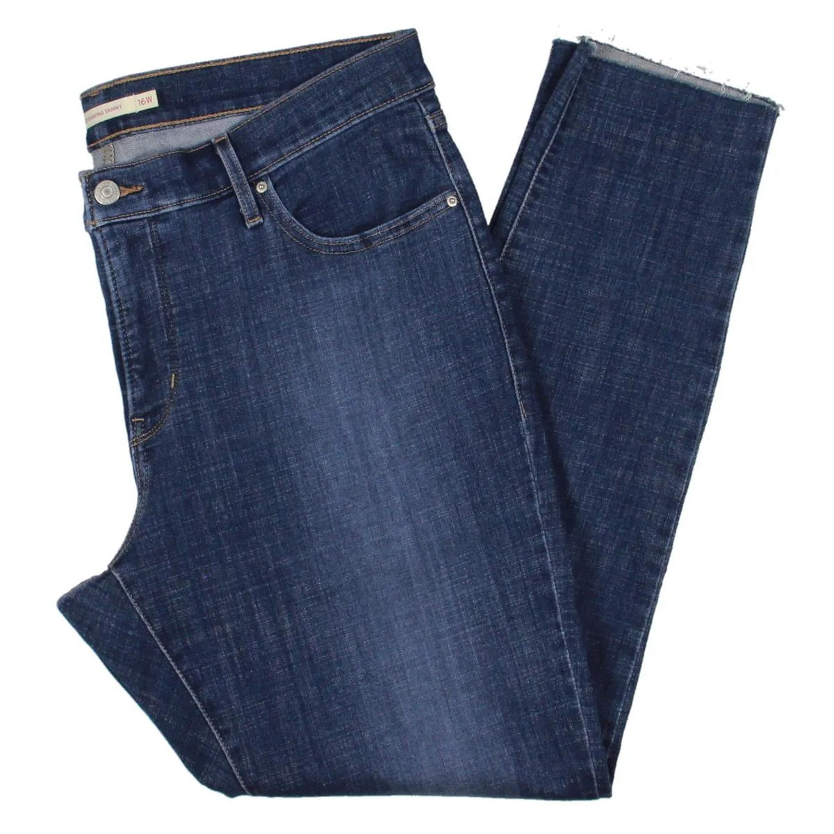 Levi's Femmes Plus Jeans Skinny en Denim à Ourlet Effiloché