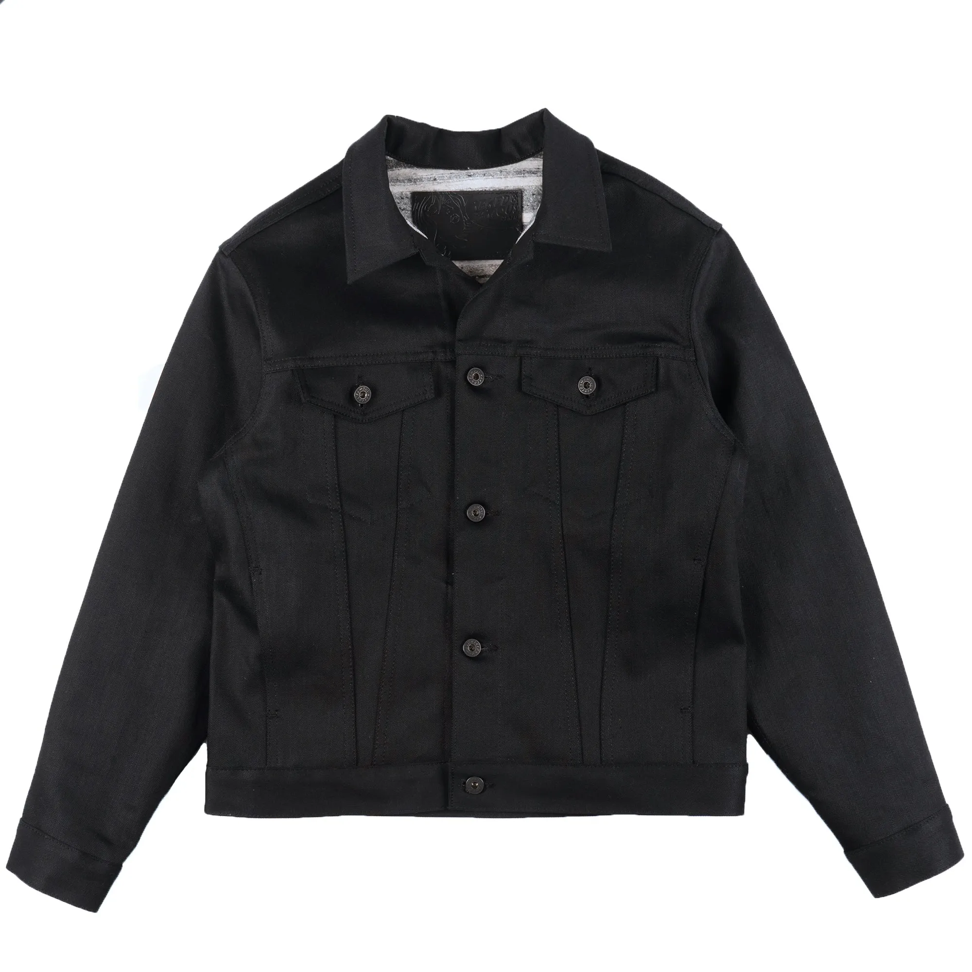 Veste en denim rayé - Selvedge noir uni