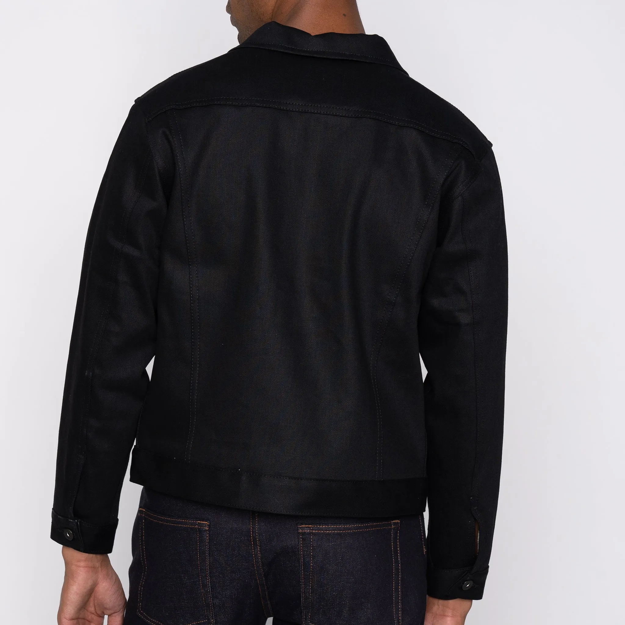 Veste en denim rayé - Selvedge noir uni
