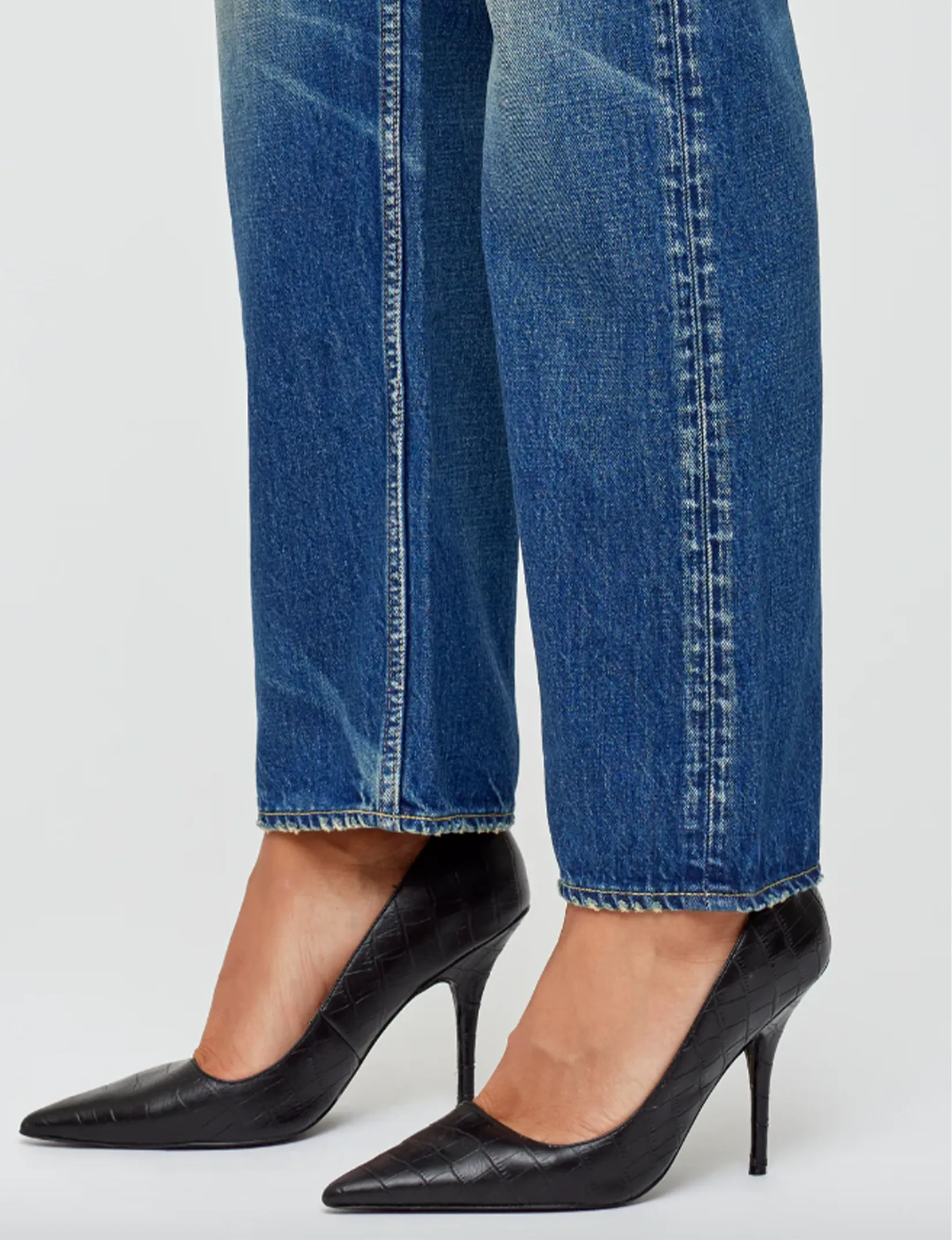 Pantalon droit Minneola à taille basse, bleu foncé - moussy