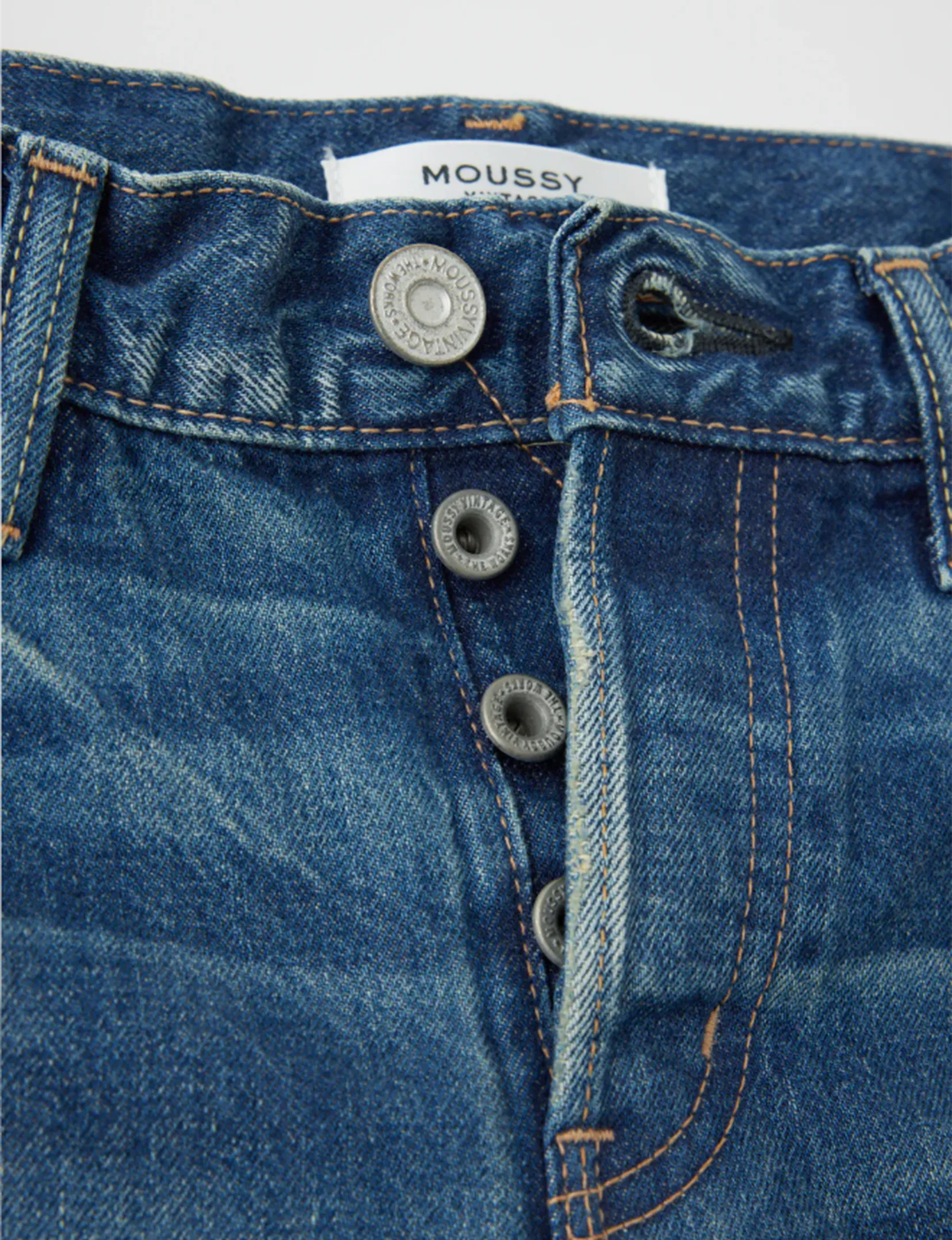 Pantalon droit Minneola à taille basse, bleu foncé - moussy